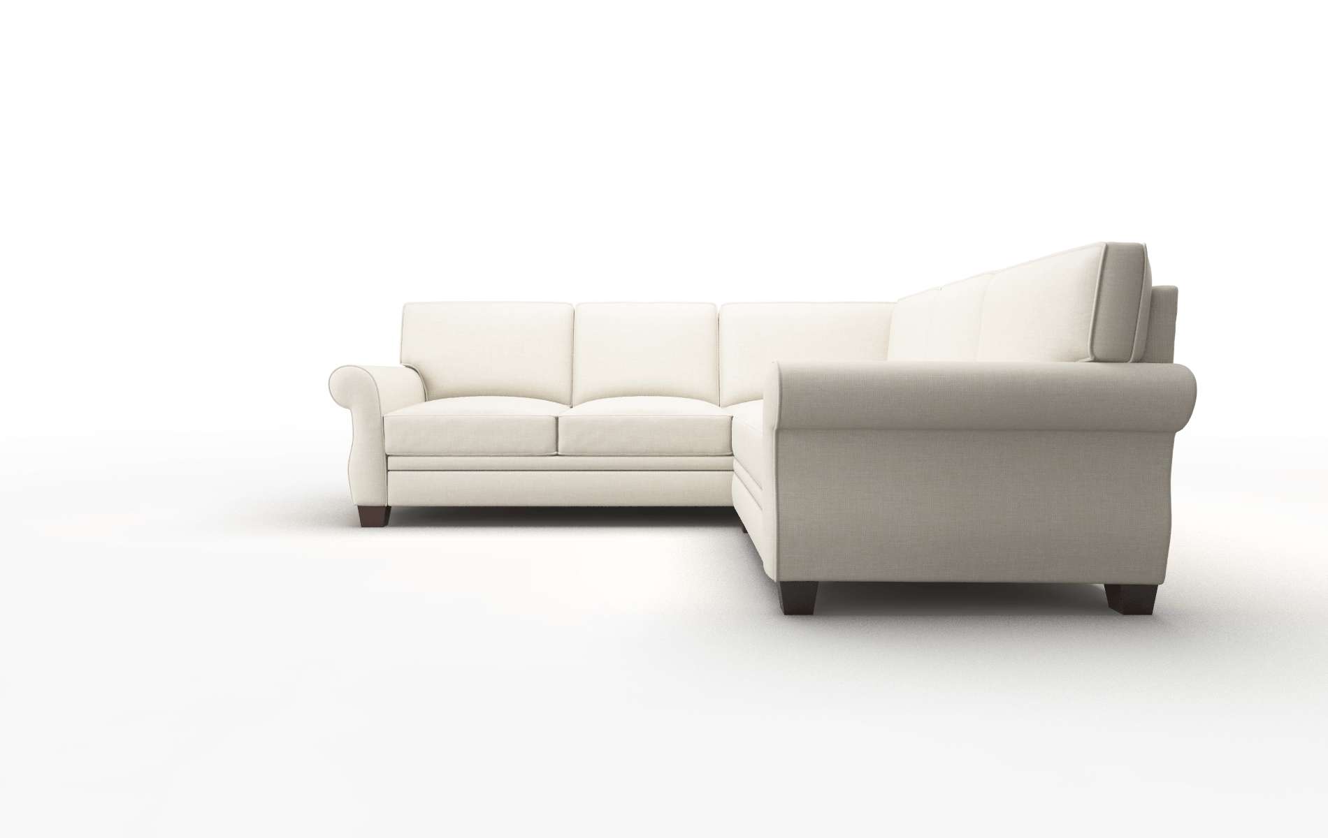 Rome Keylargo Almond Sectional espresso legs 5