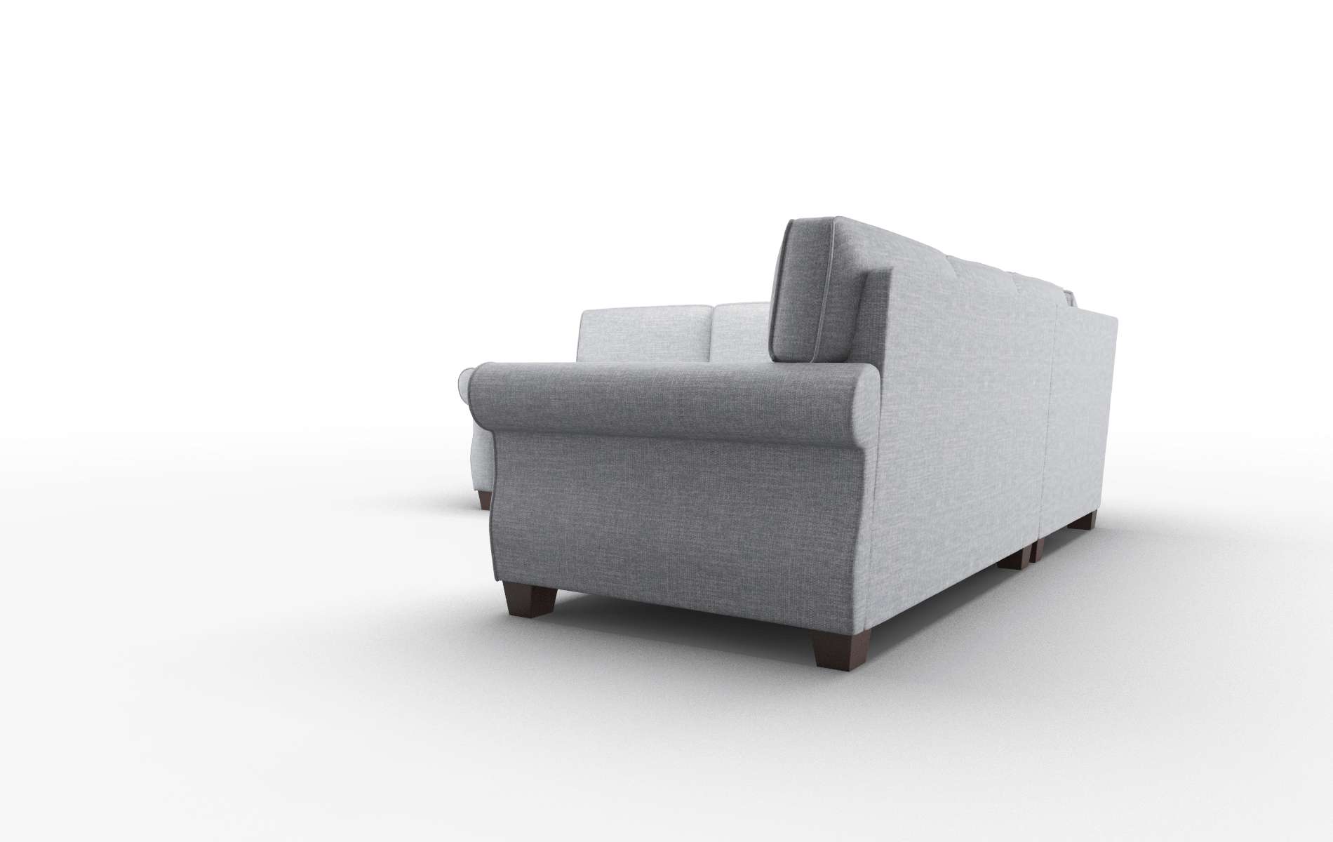 Rome Keylargo Ash Sectional espresso legs 4