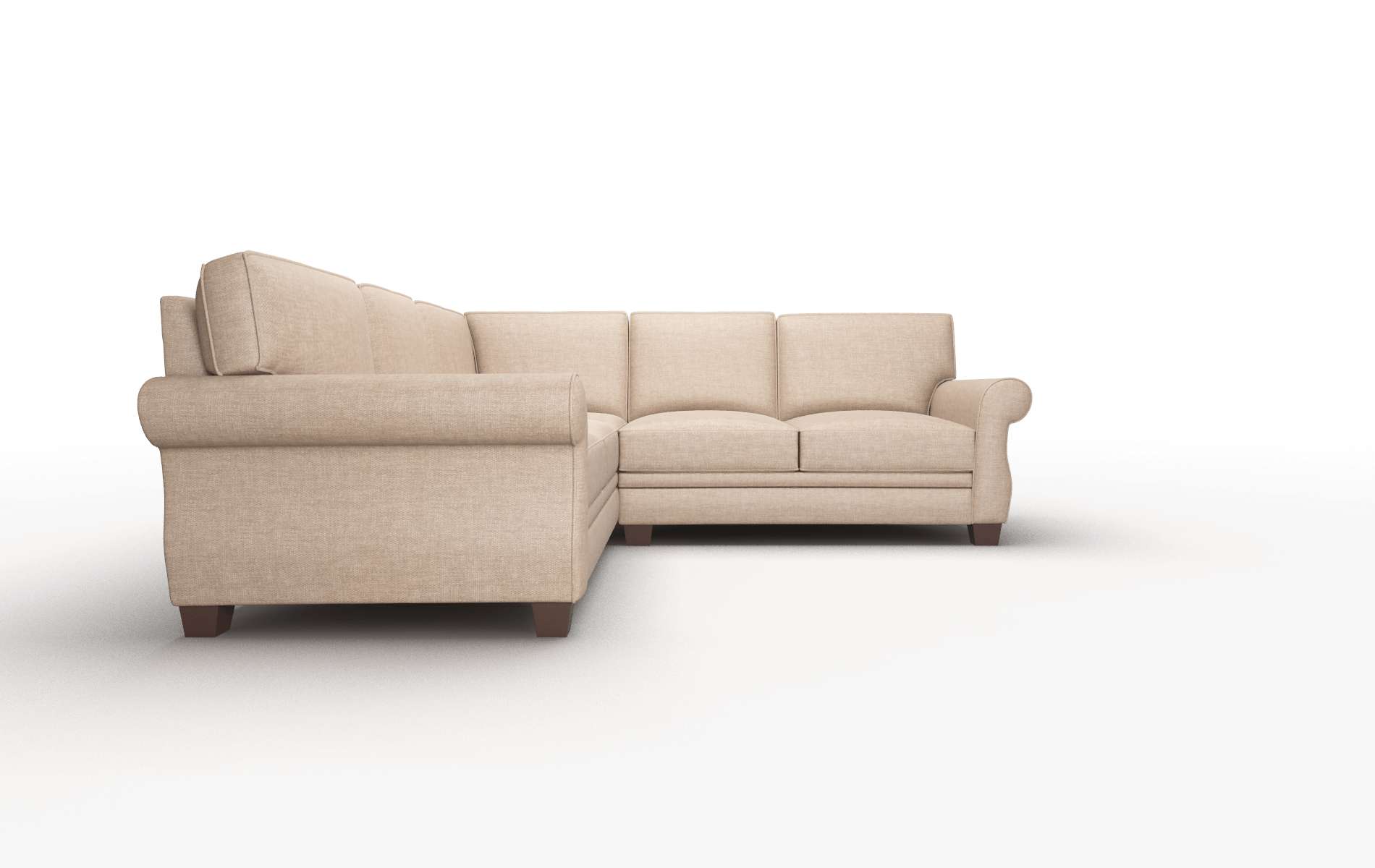 Rome Keylargo Mink Sectional espresso legs 2