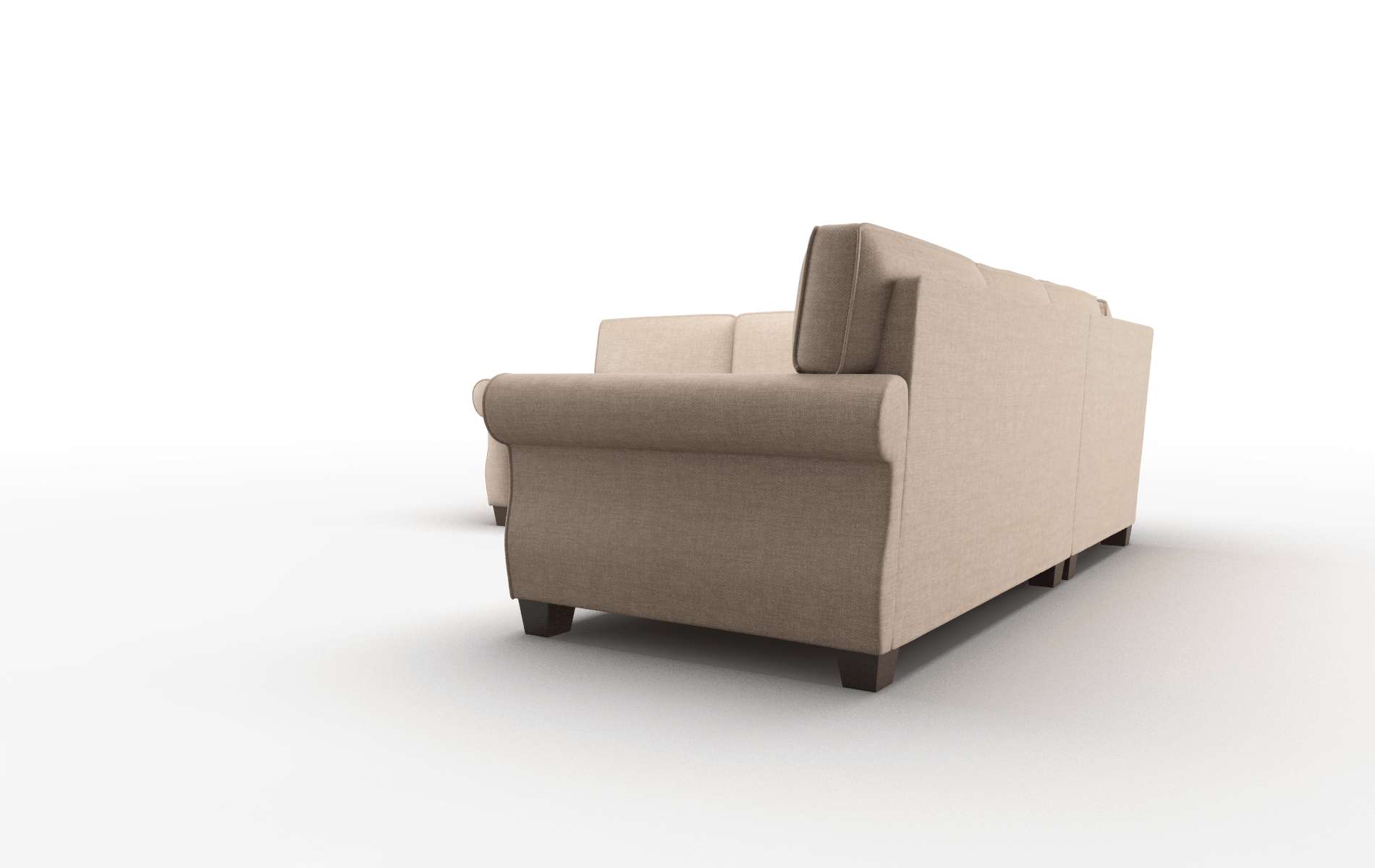 Rome Keylargo Mink Sectional espresso legs 4