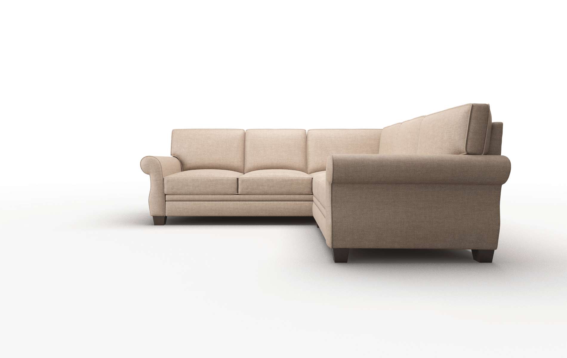 Rome Keylargo Mink Sectional espresso legs 5