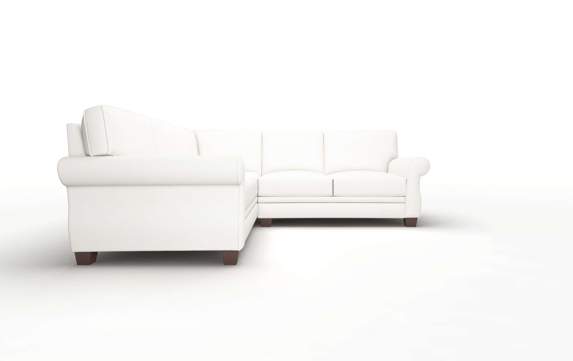 Rome Keylargo Oatmeal Sectional espresso legs 2