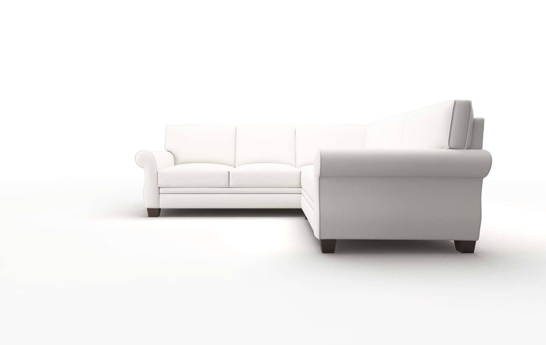 Rome Keylargo Oatmeal Sectional espresso legs 5