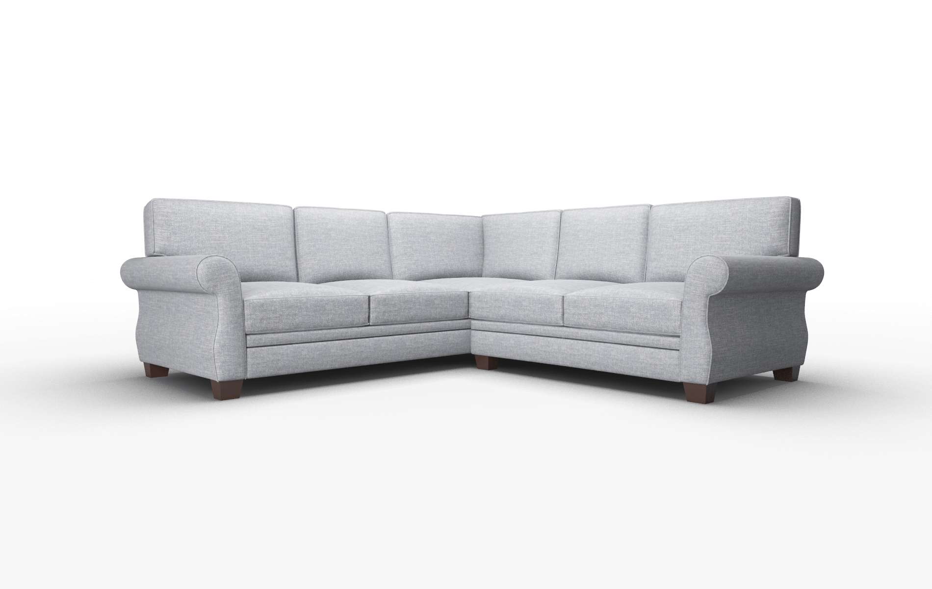 Rome Lana Ash Sectional espresso legs 1