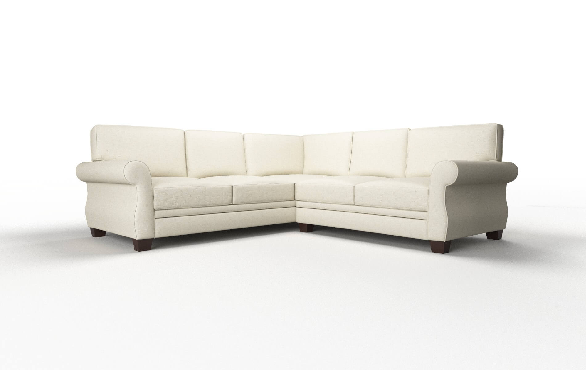 Rome Lana Sand Sectional espresso legs 1