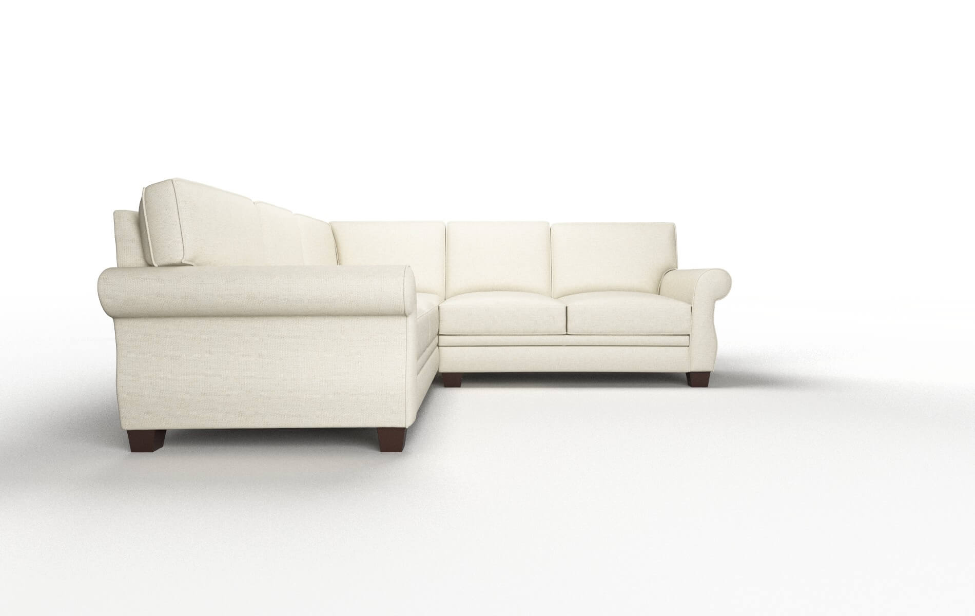 Rome Lana Sand Sectional espresso legs 2