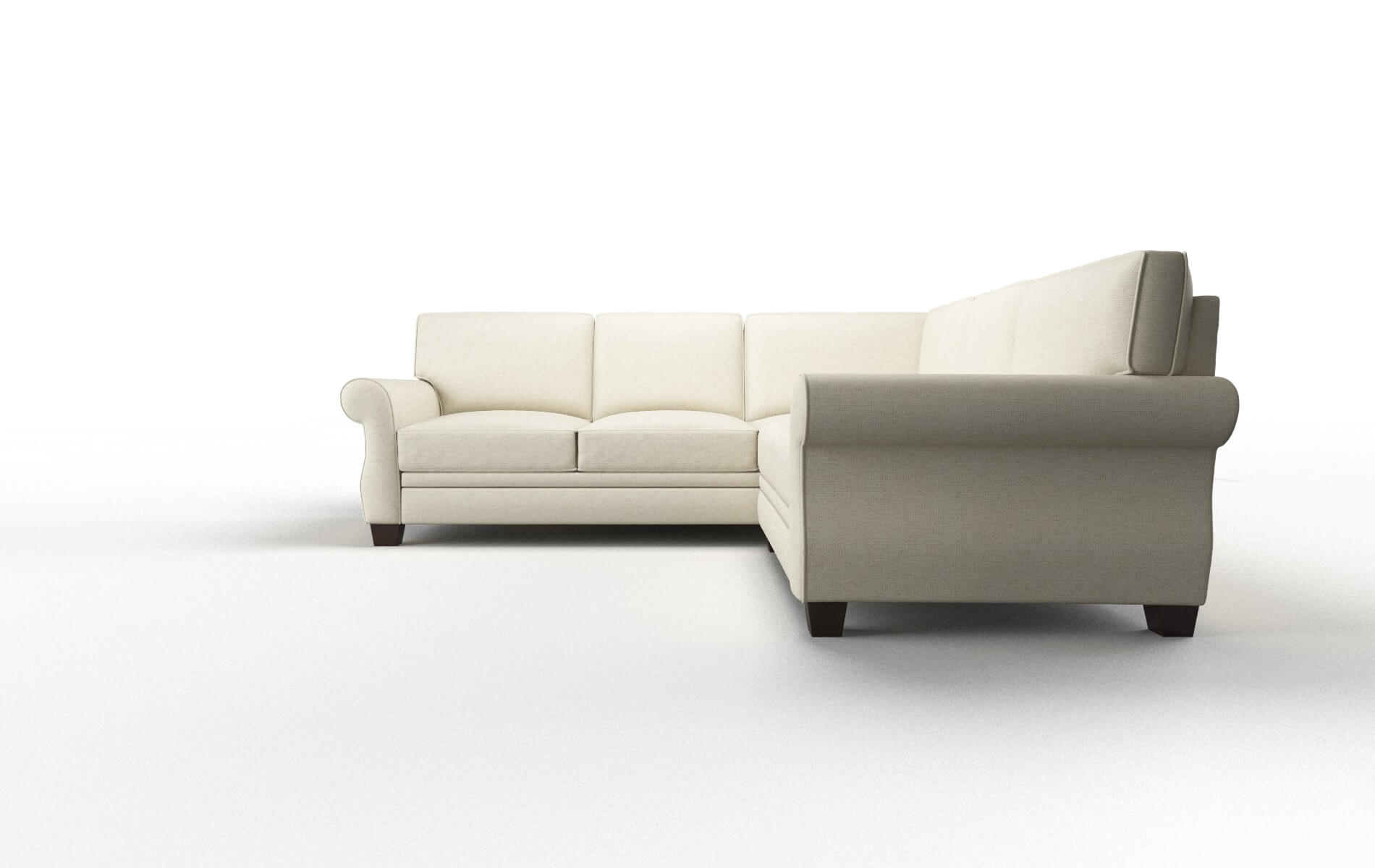 Rome Lana Sand Sectional espresso legs 5