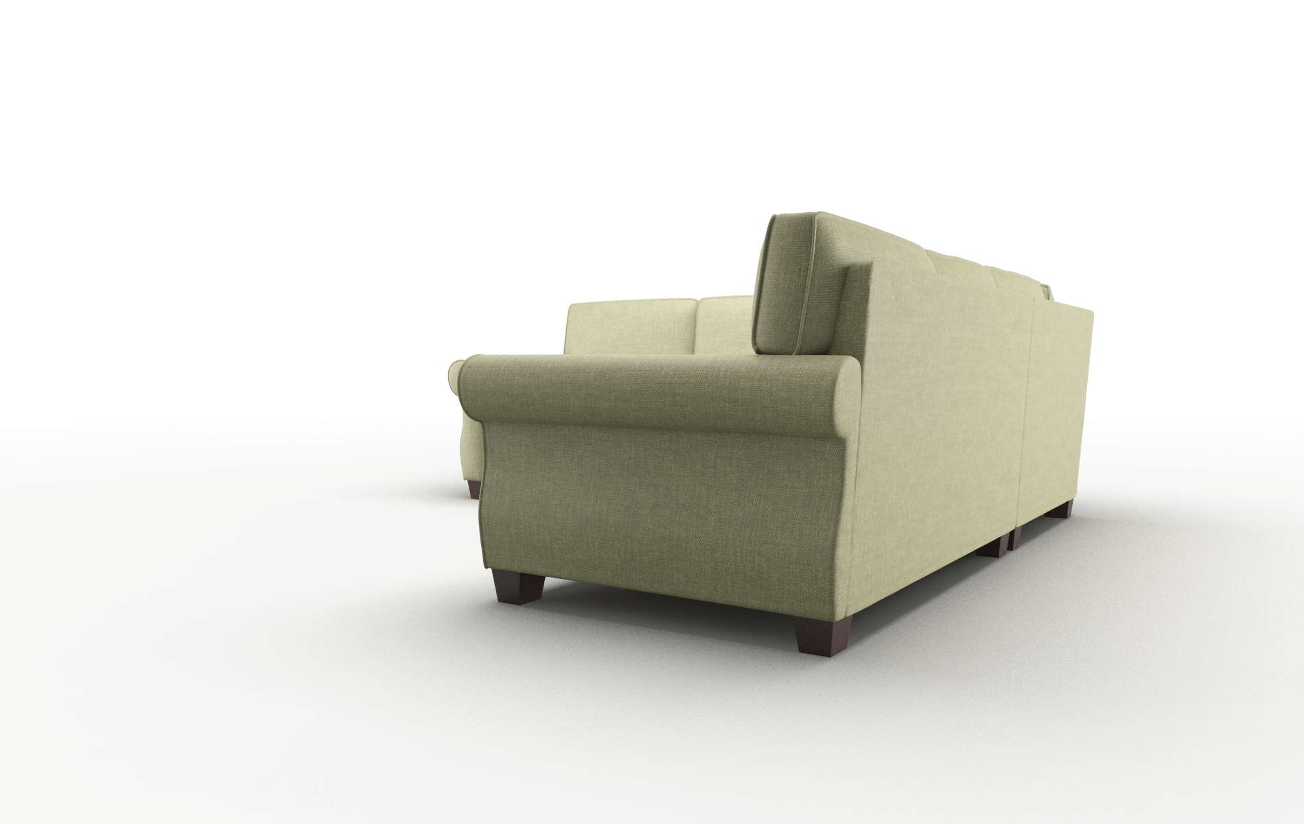 Rome Leslie Lawn Sectional espresso legs 4