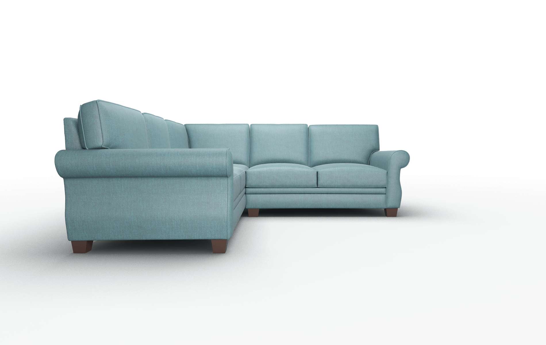 Rome Leslie Peacock Sectional espresso legs 2