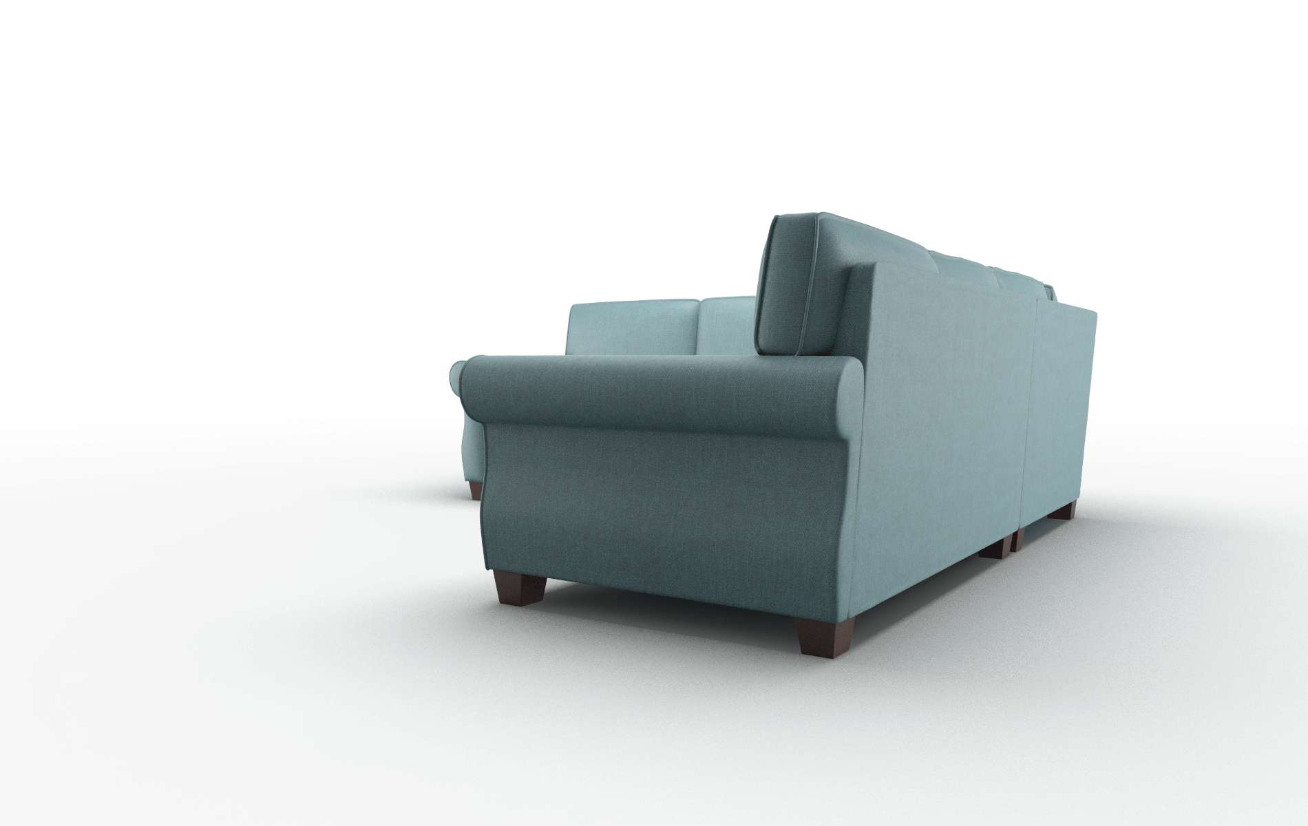 Rome Leslie Peacock Sectional espresso legs 4