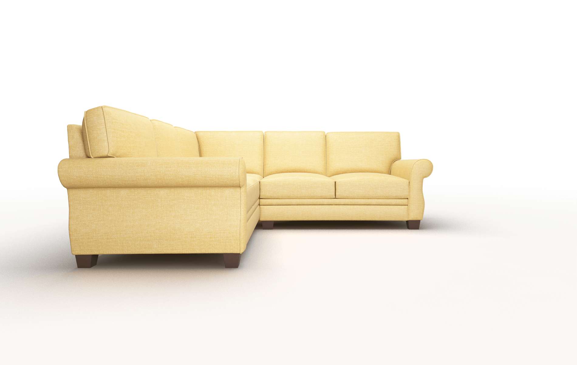 Rome Leslie Saffron Sectional espresso legs 2