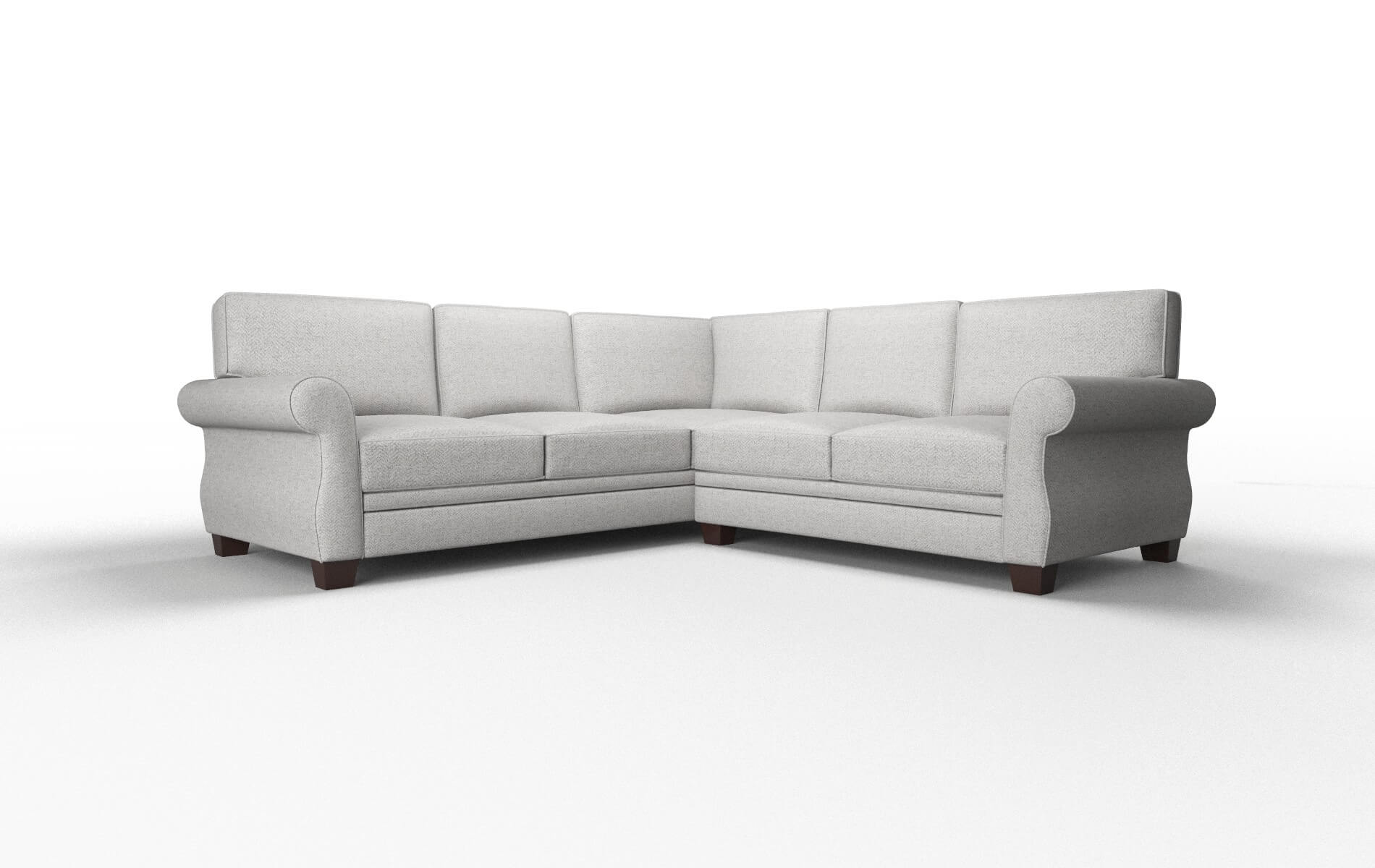 Rome Malibu Dove Sectional espresso legs 1