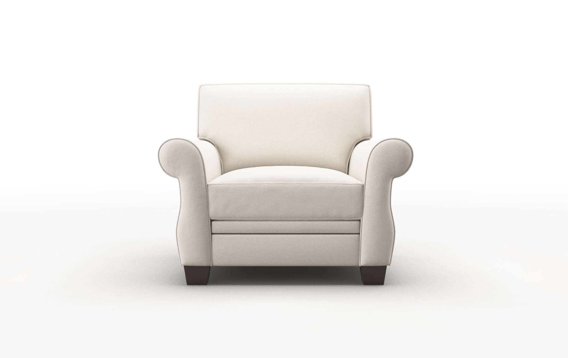 Rome Malibu Linen Chair espresso legs 1