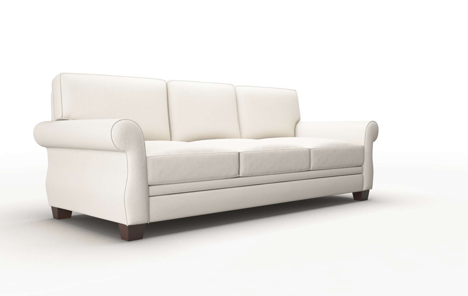 Rome Malibu Linen Sofa espresso legs 2