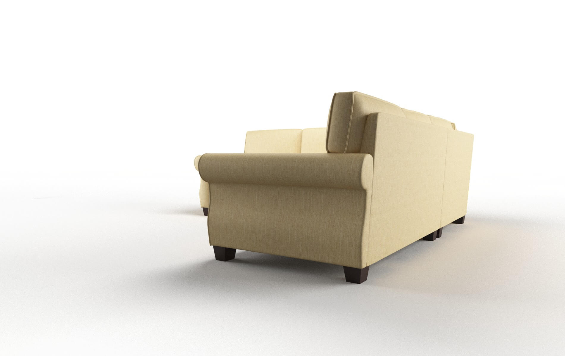 Rome Malibu Maize Sectional espresso legs 4