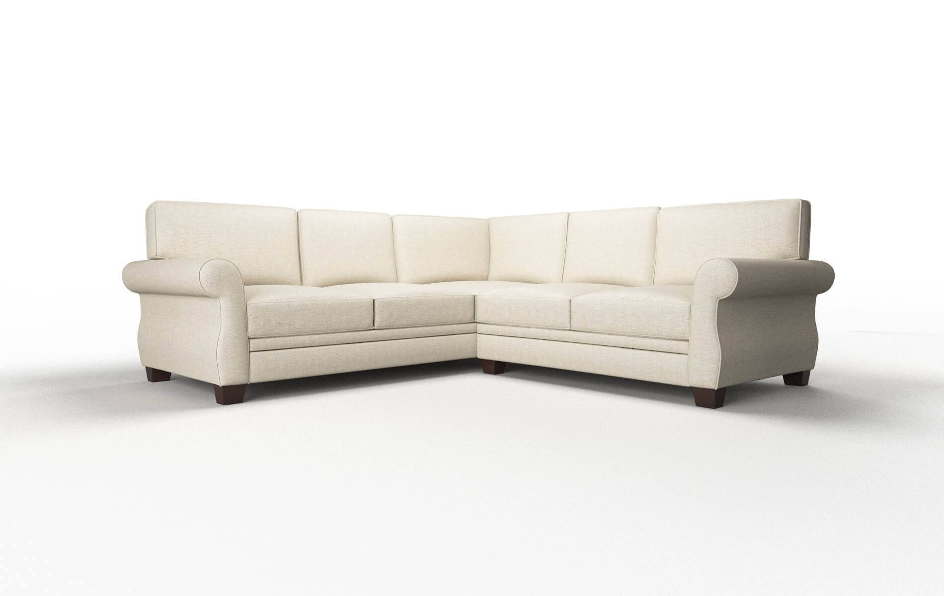 Rome Malibu Sand Sectional espresso legs 1