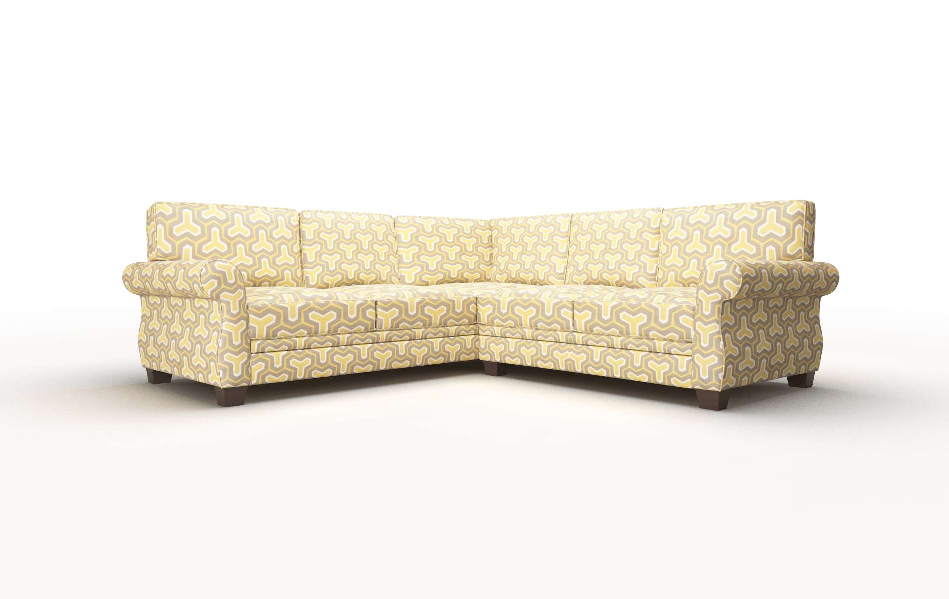 Rome Merci dijon Sectional Espresso Legs  1