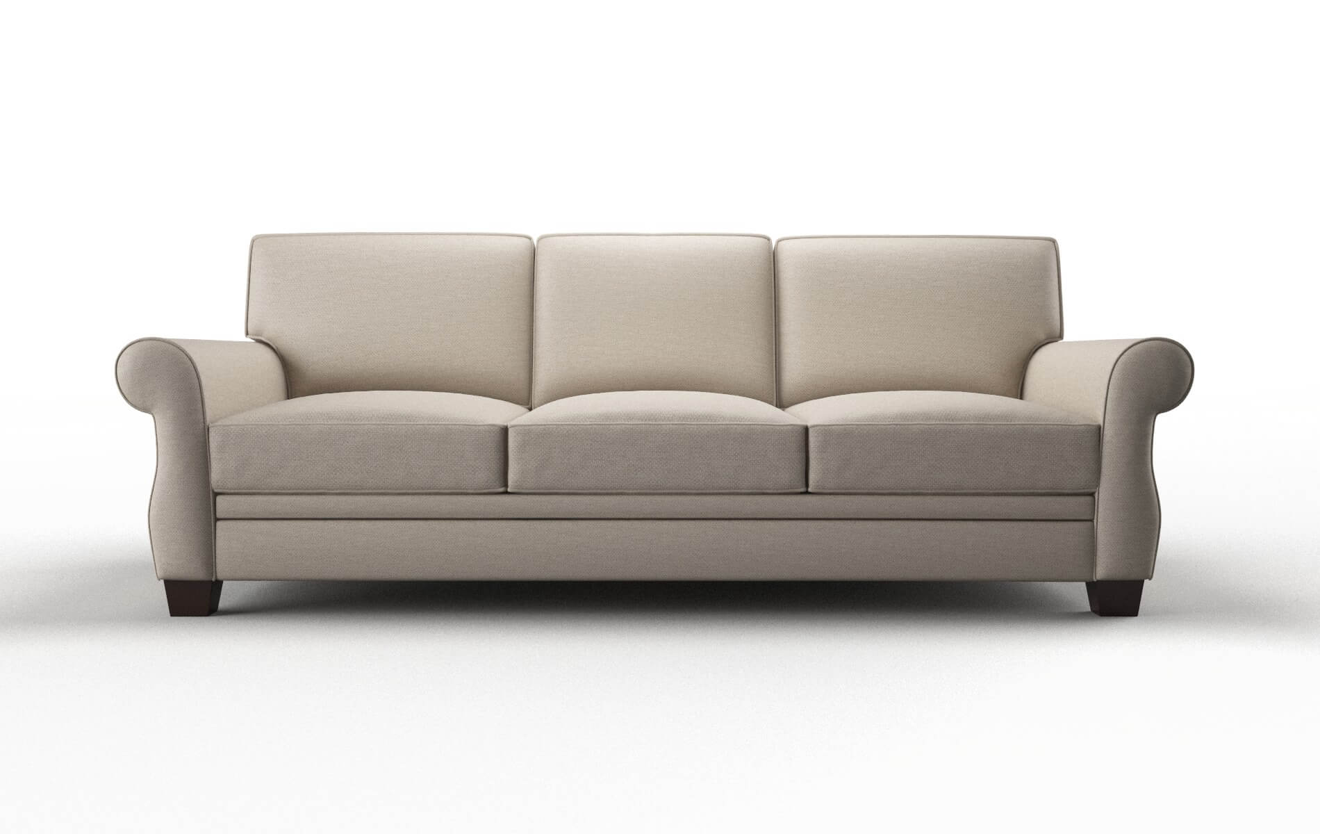 Rome Naples Almond Sofa espresso legs 1