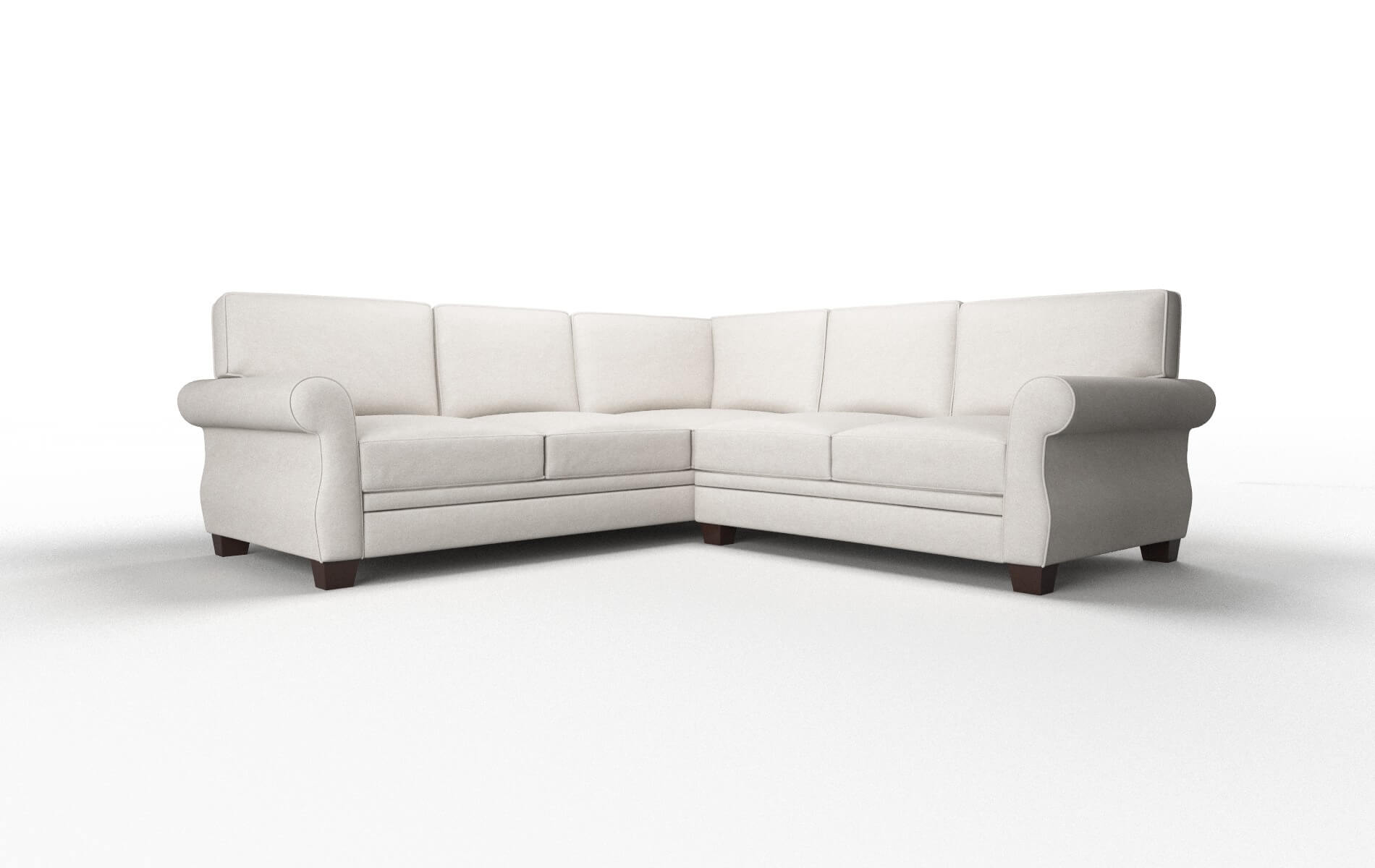 Rome Noble Grey Sectional espresso legs 1