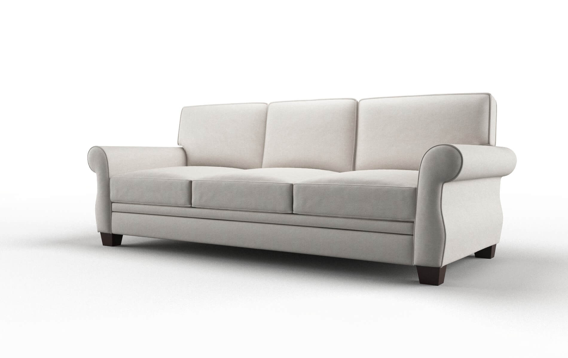 Rome Noble Grey Sofa espresso legs 4