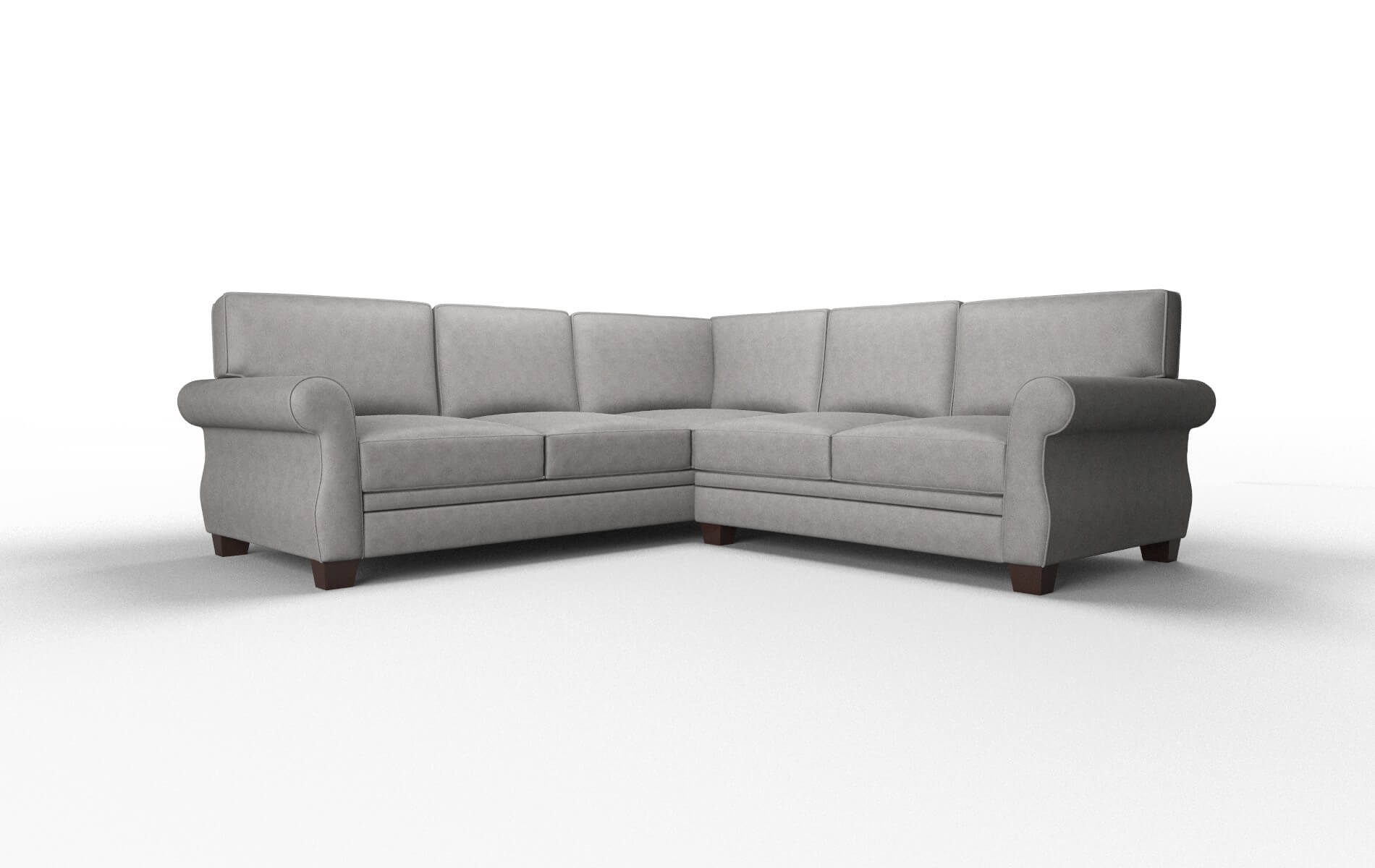 Rome Noble Smoke Sectional espresso legs 1
