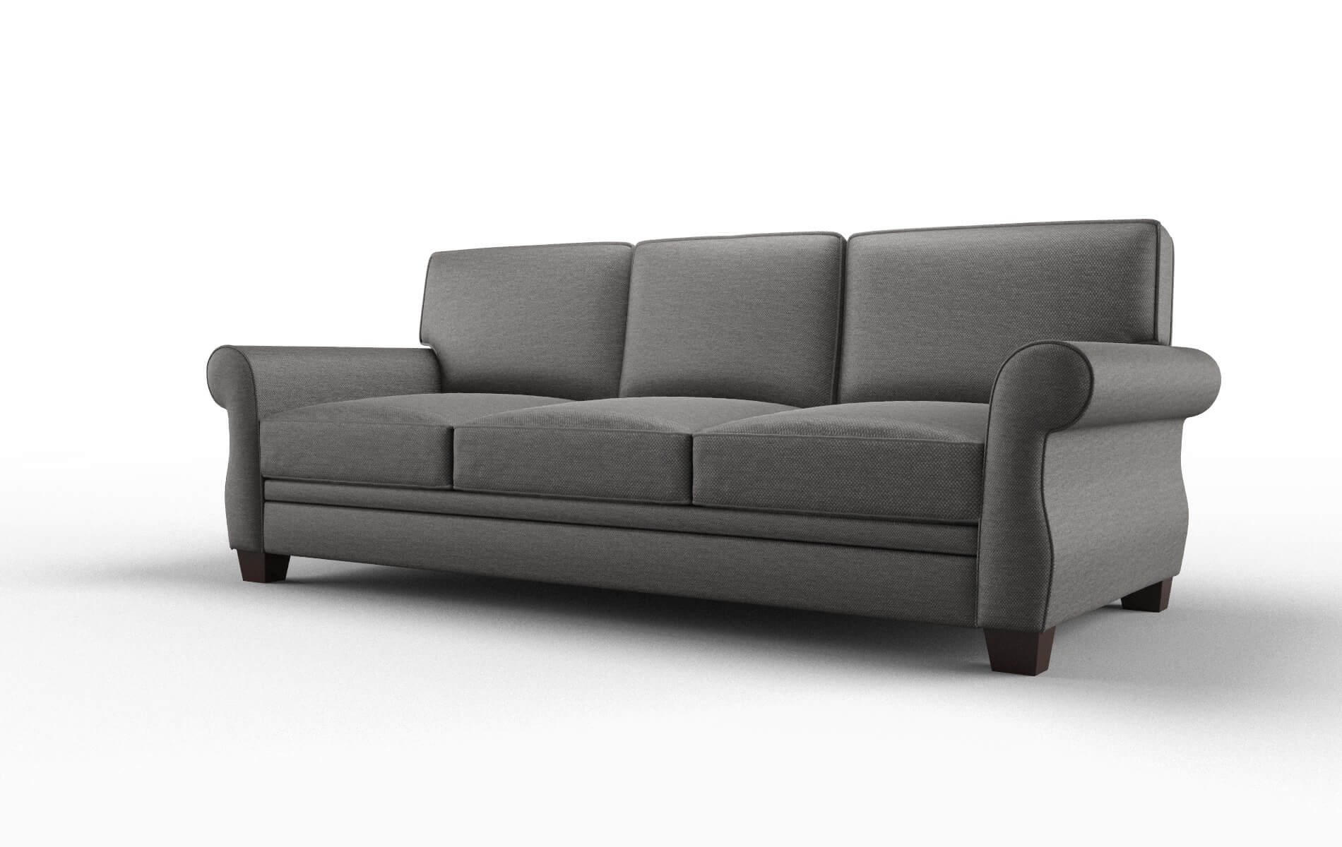 Rome Oscar Charcoal Sofa espresso legs 4