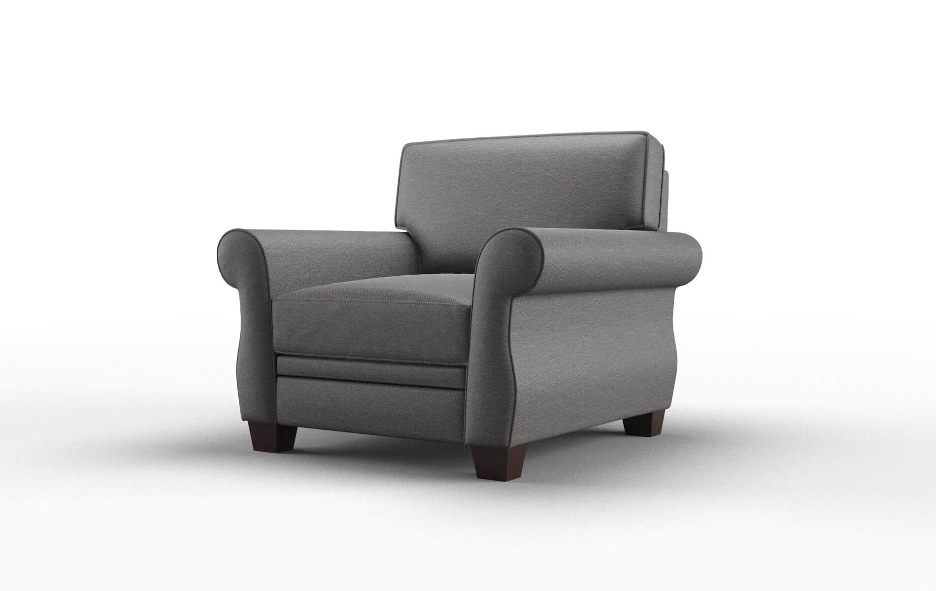 Rome Oscar Grey Chair espresso legs 4