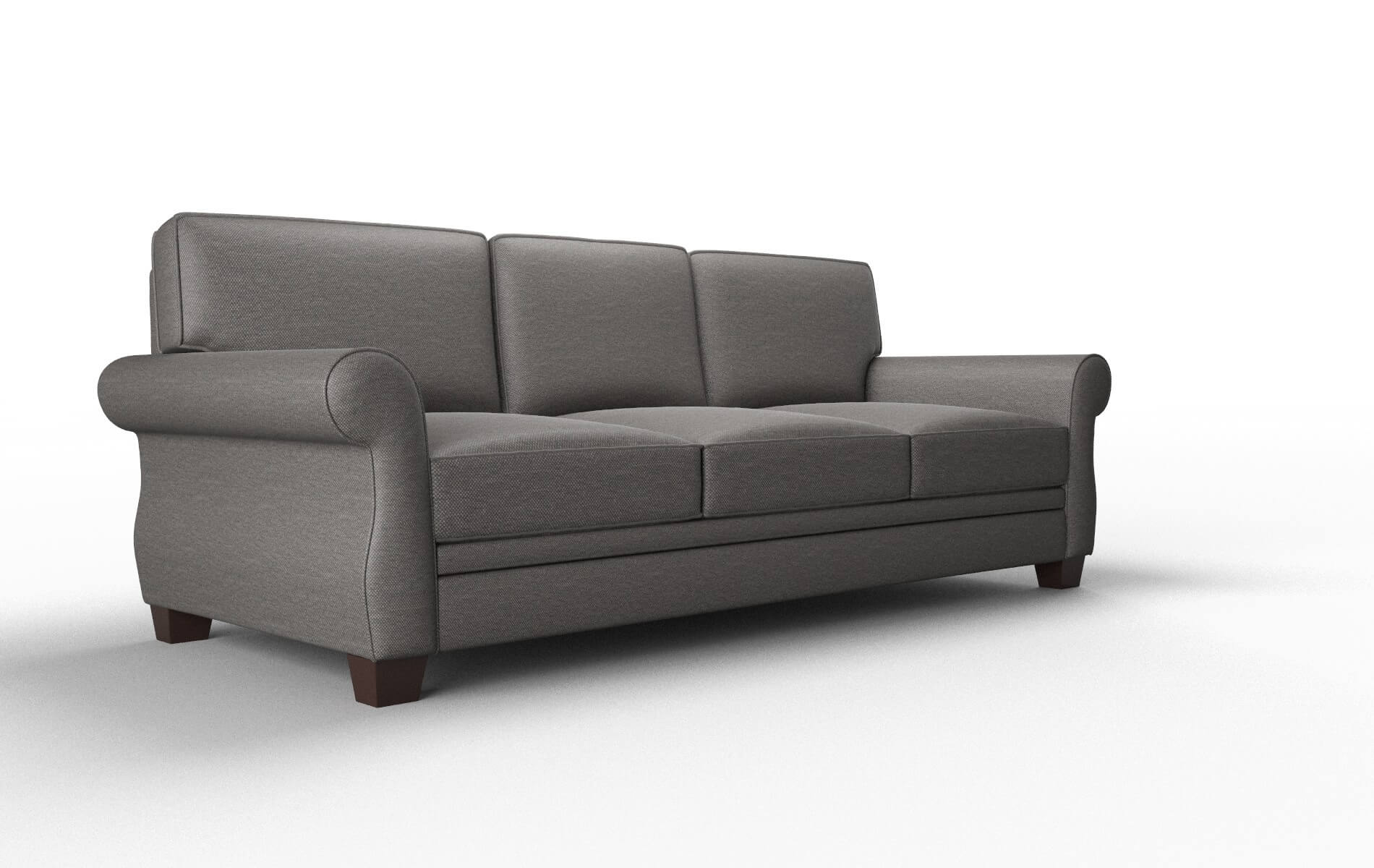 Rome Oscar Grey Sofa espresso legs 2
