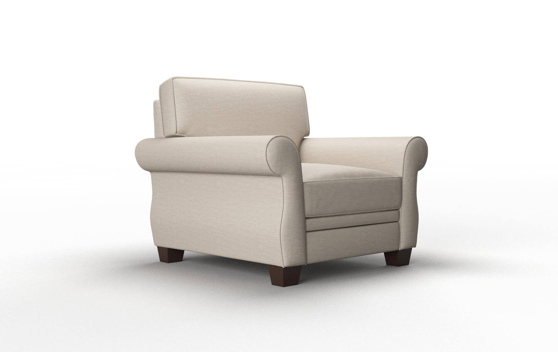 Rome Oscar Linen Chair espresso legs 2