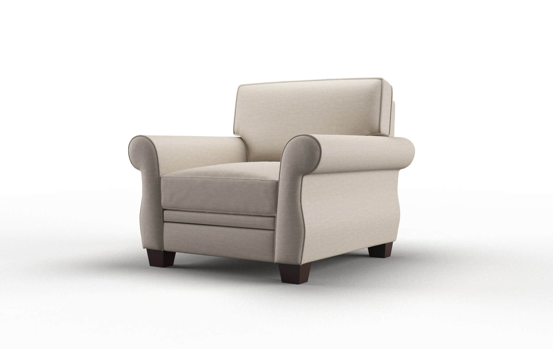 Rome Oscar Linen Chair espresso legs 4