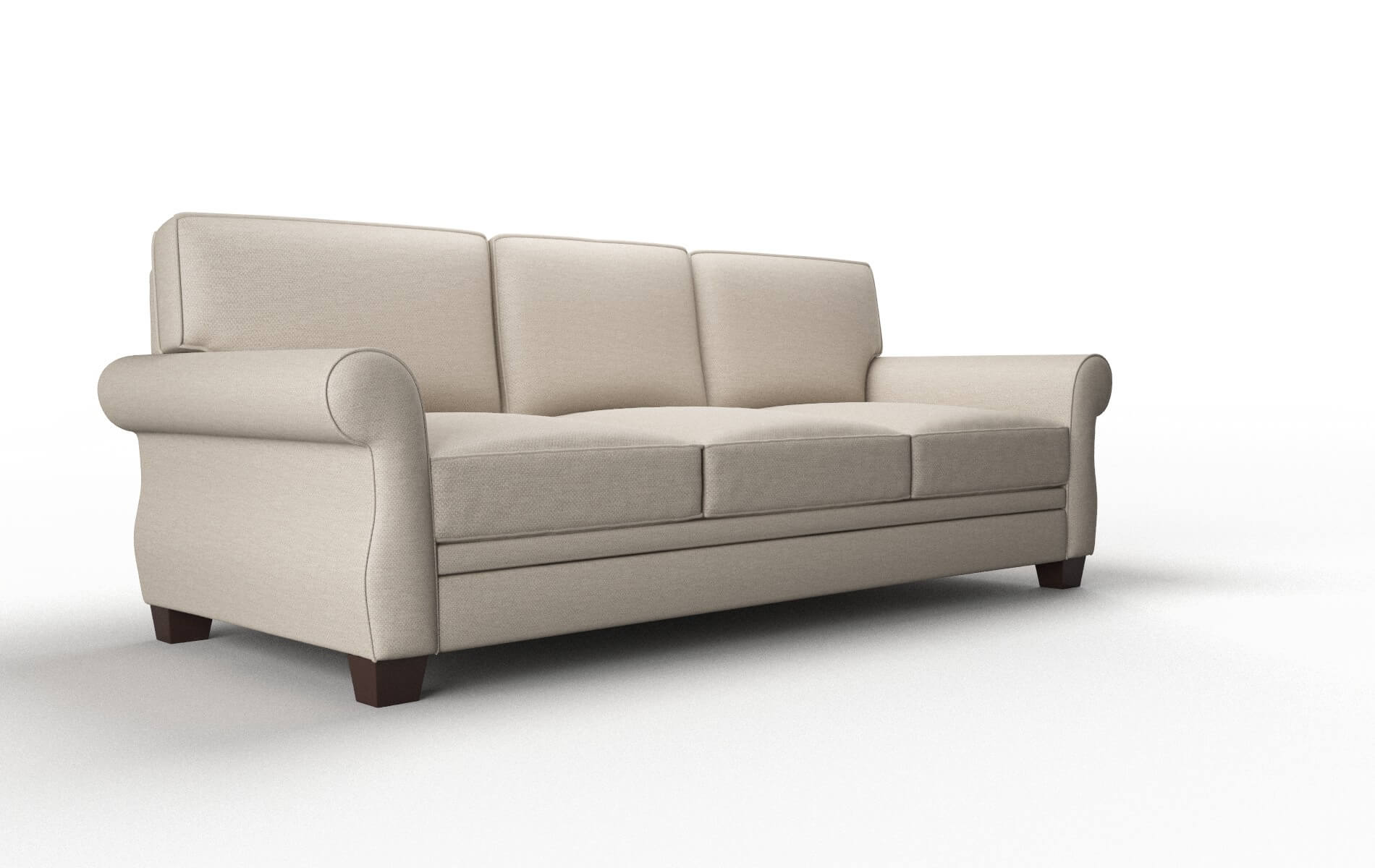 Rome Oscar Linen Sofa espresso legs 2