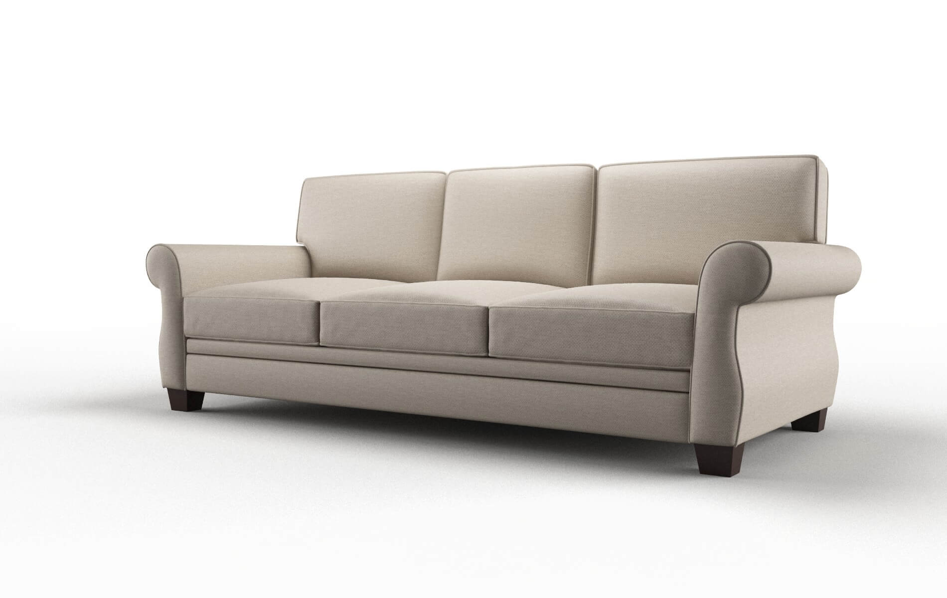 Rome Oscar Linen Sofa espresso legs 4