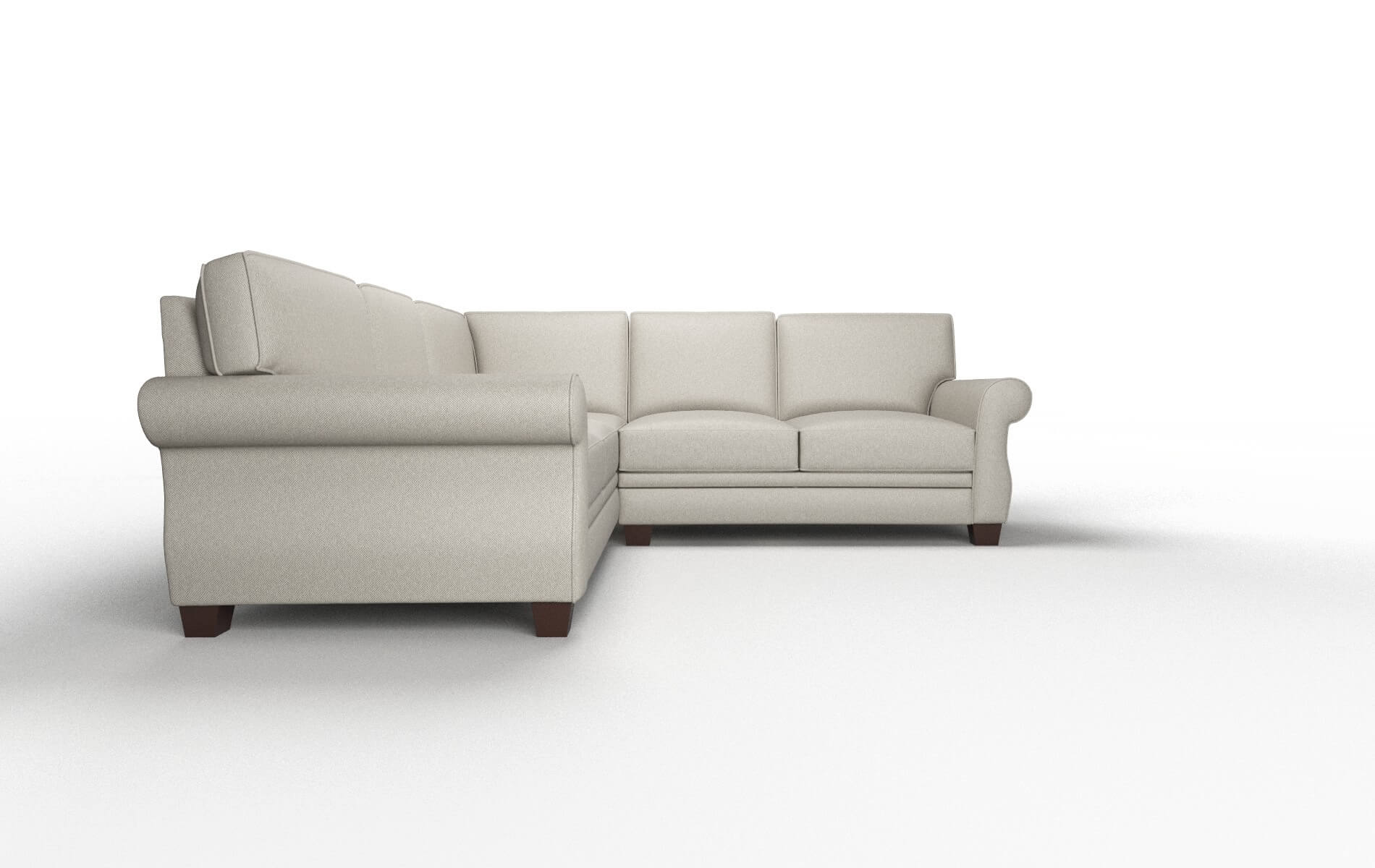 Rome Oscar Silver Sectional espresso legs 2