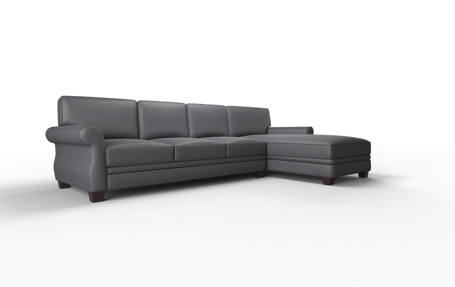 Rome Parker Charcoal Panel espresso legs 2