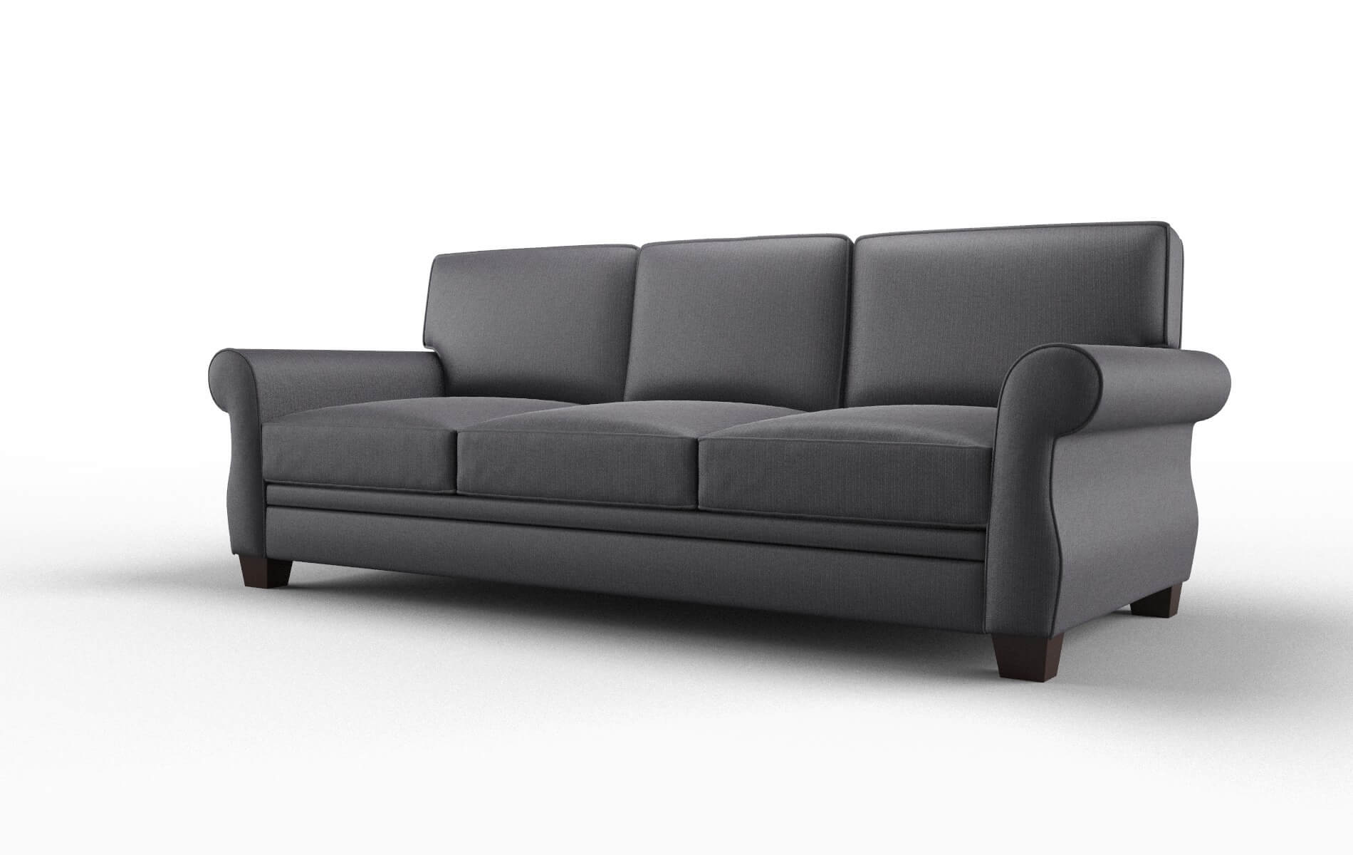 Rome Parker Charcoal Sofa espresso legs 4