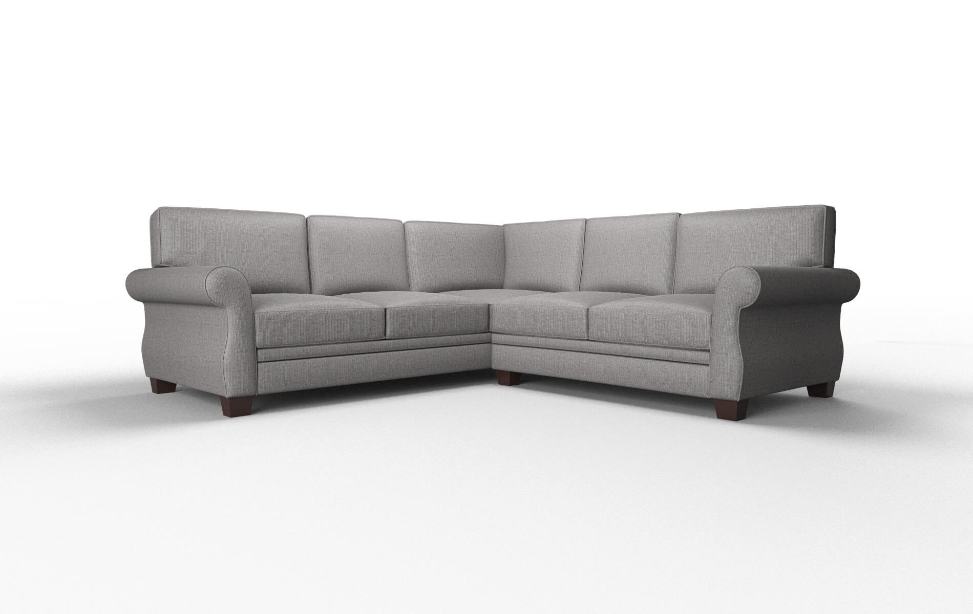 Rome Parker Graphite Sectional espresso legs 1