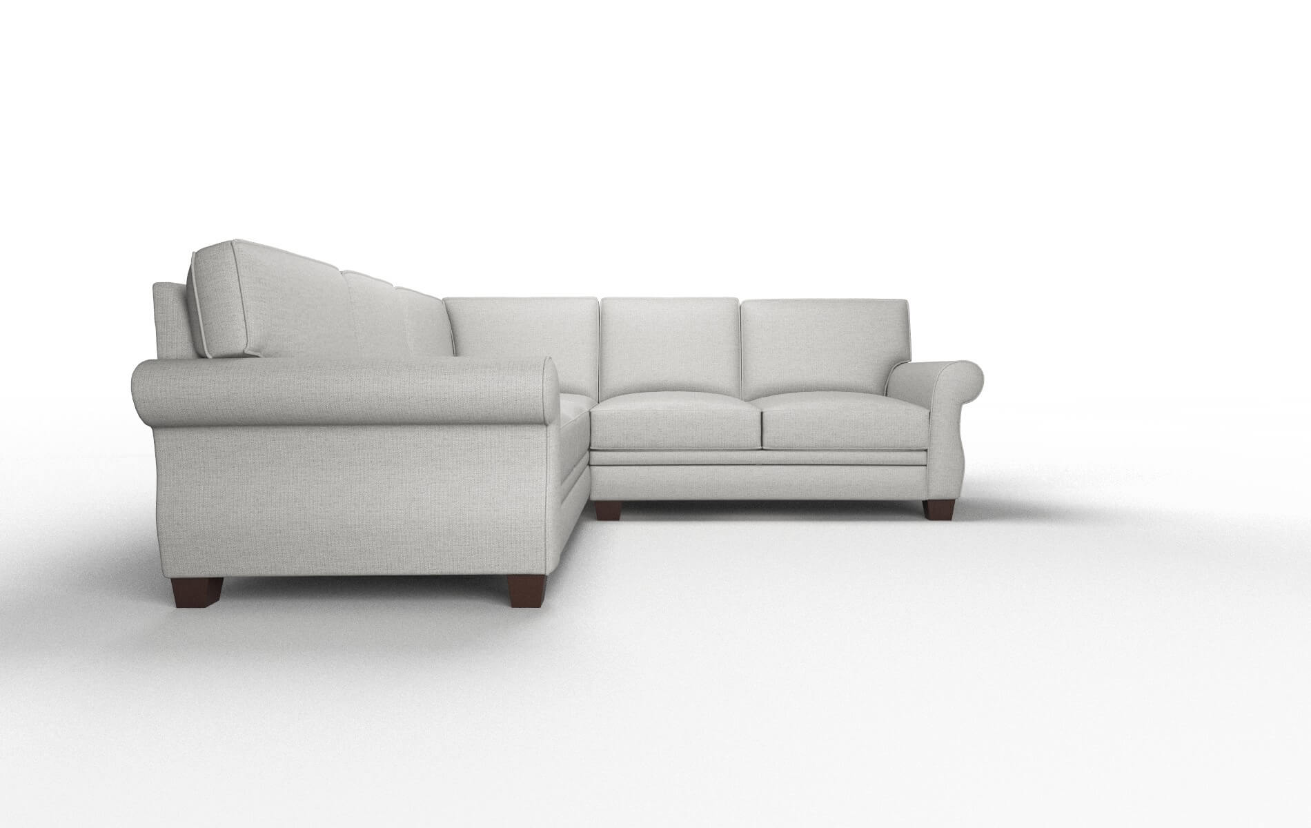 Rome Parker Silver Sectional espresso legs 2