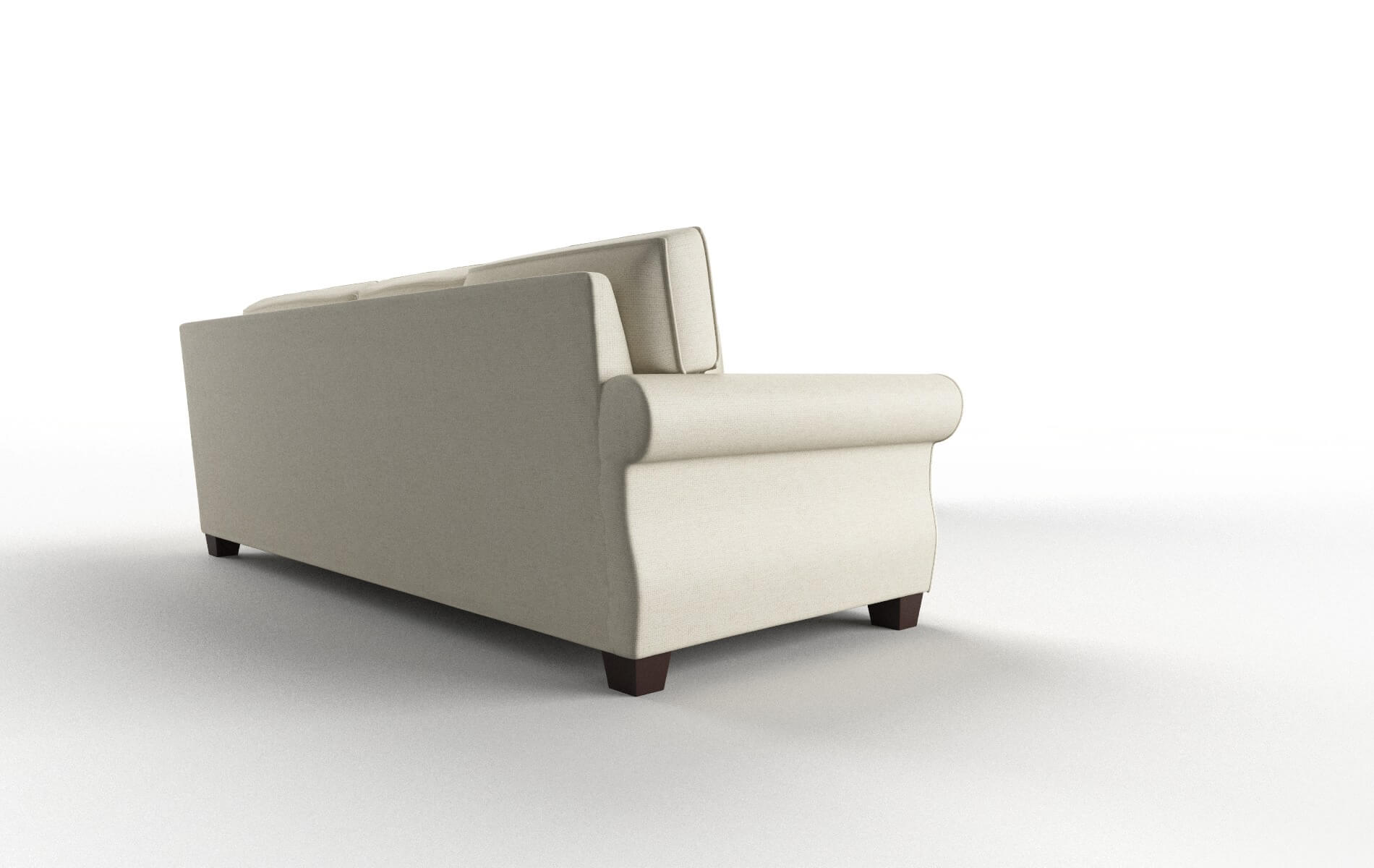 Rome Phoenix Ivory Sectional espresso legs 3