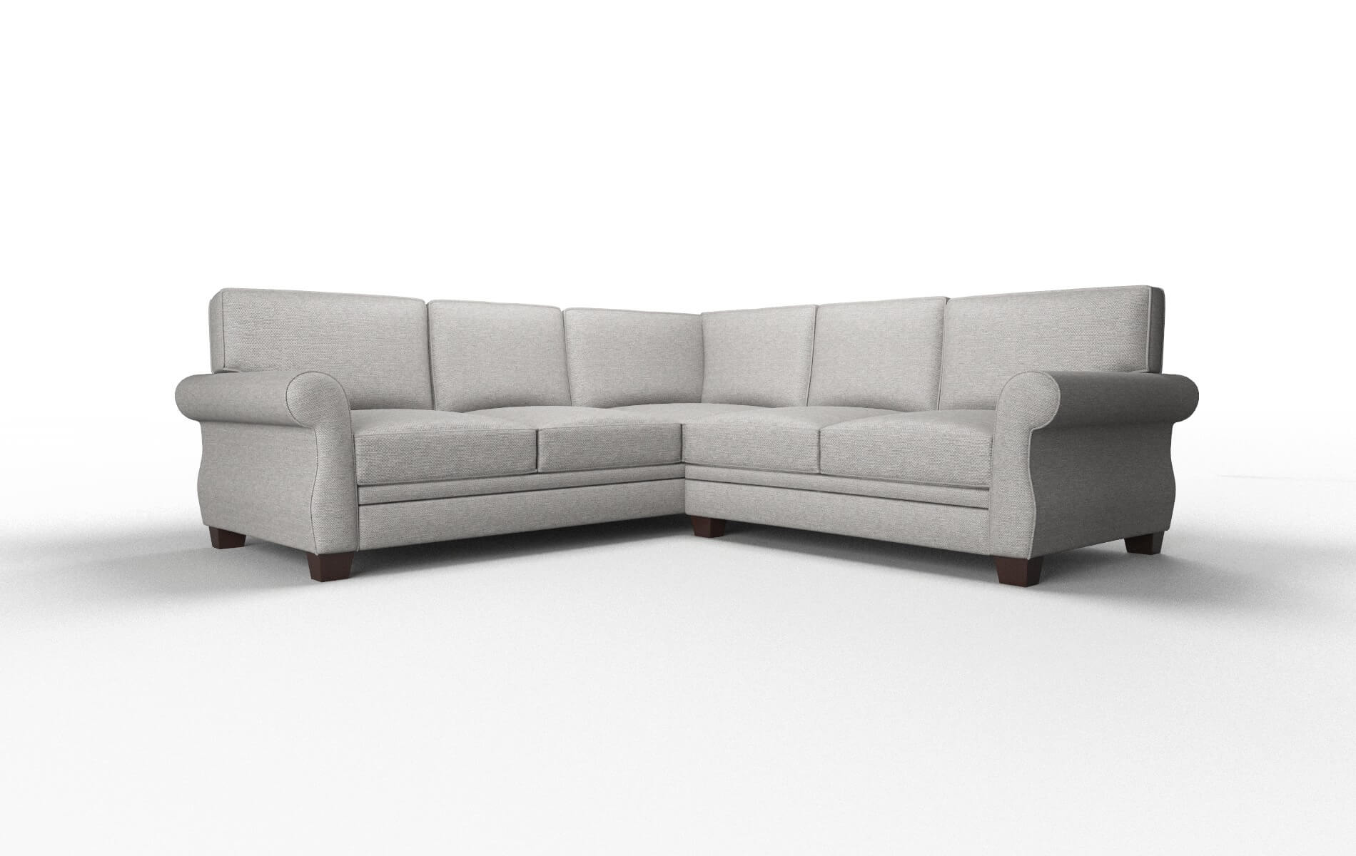 Rome Phoenix smoke Sectional Espresso Legs  1