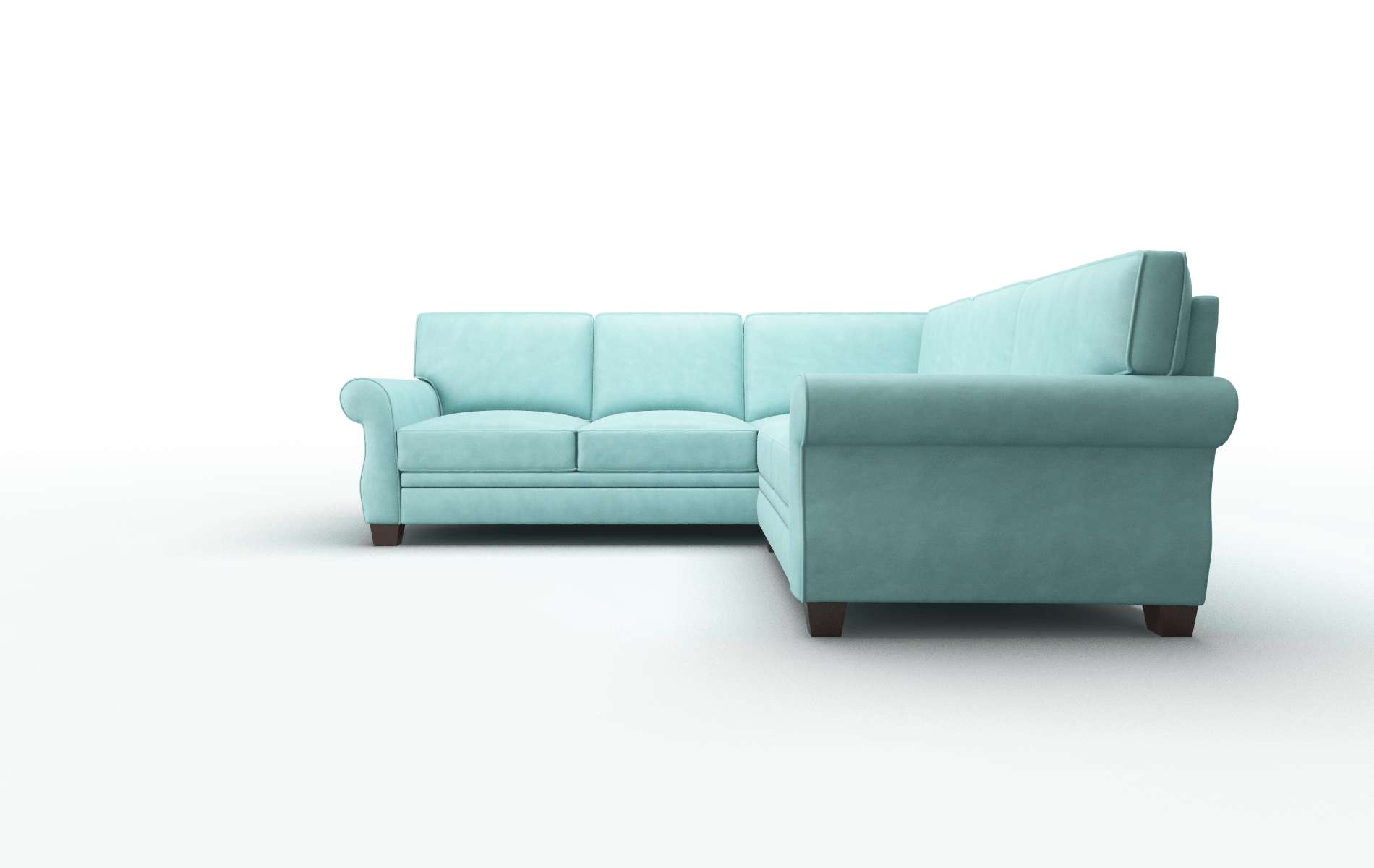Rome Portland Mercury Sectional espresso legs 5