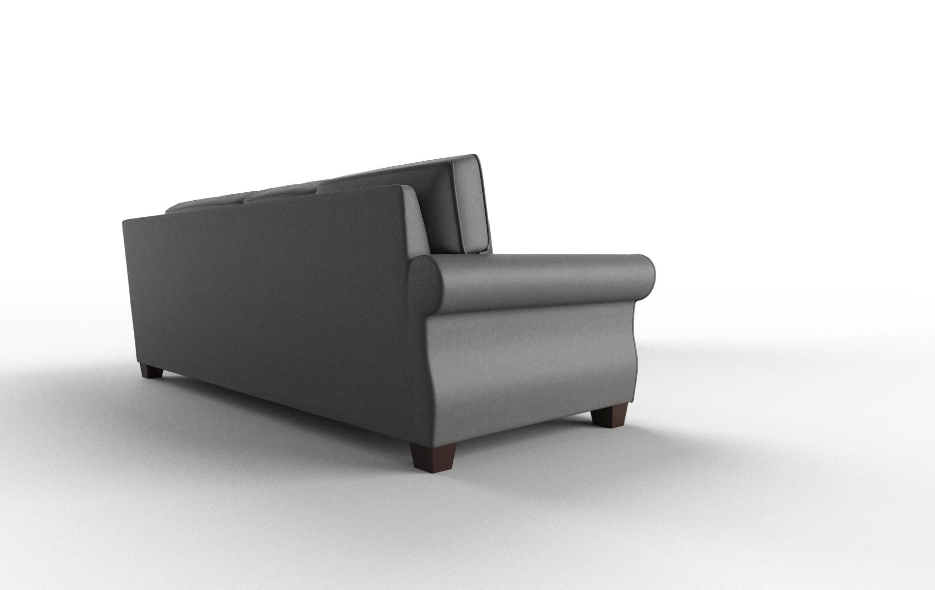 Rome Rocket Charcoal Sectional espresso legs 3