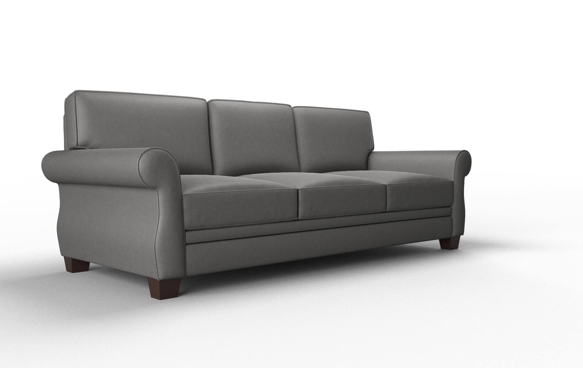Rome Rocket Charcoal Sofa espresso legs 2