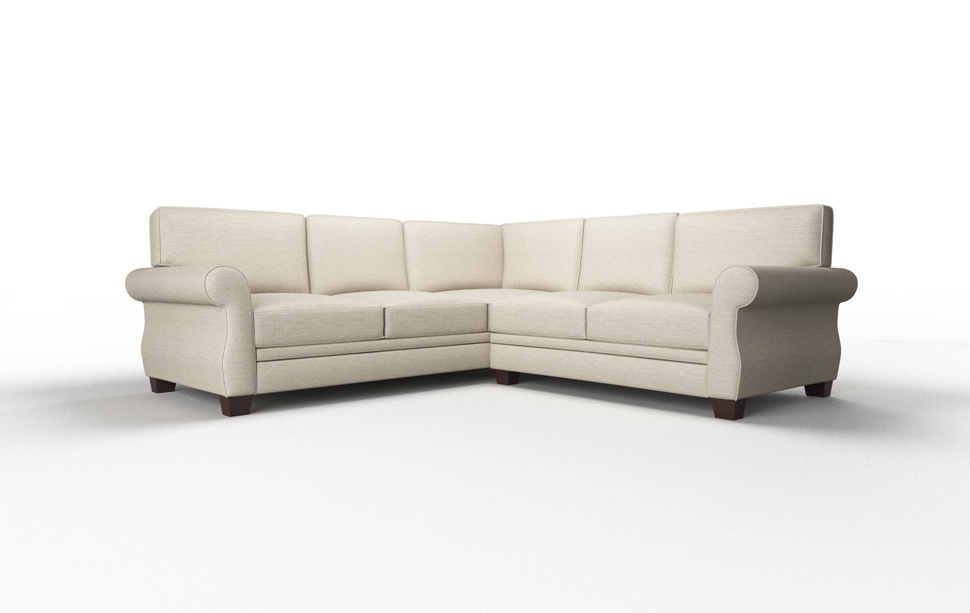 Rome Rocket Dove Sectional espresso legs 1