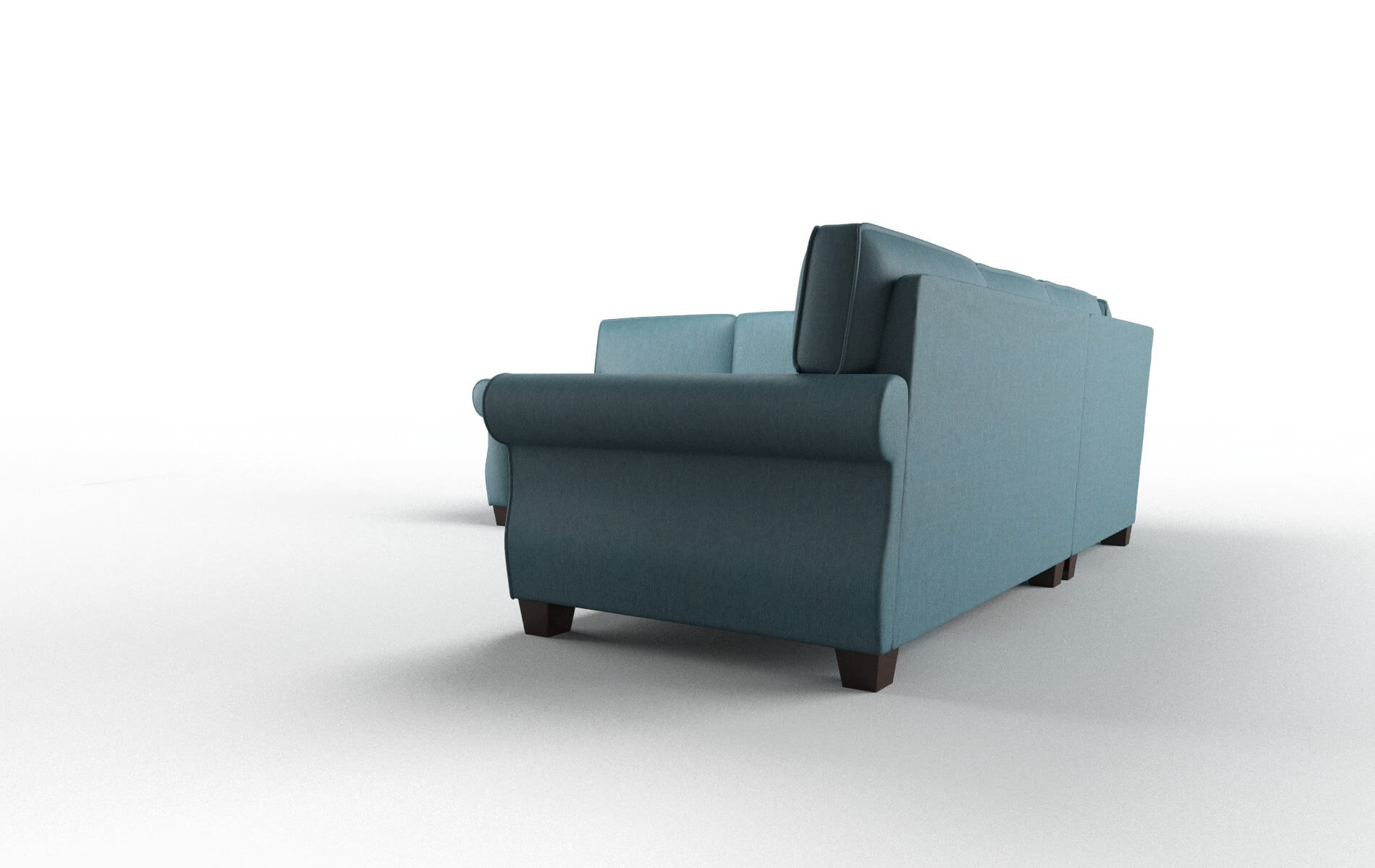 Rome Royale Electric_blue Sectional espresso legs 4