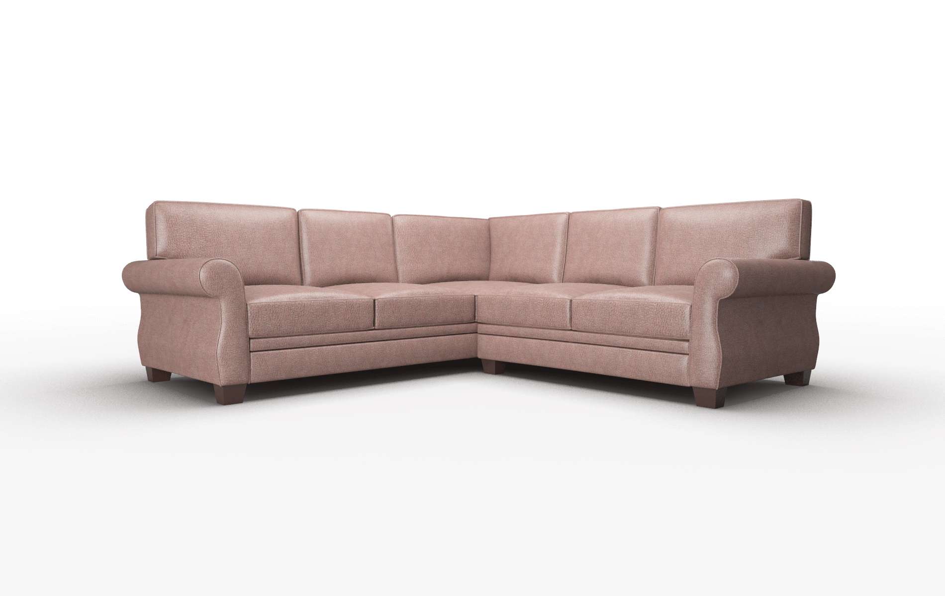 Rome Royale Mocha Sectional espresso legs 1