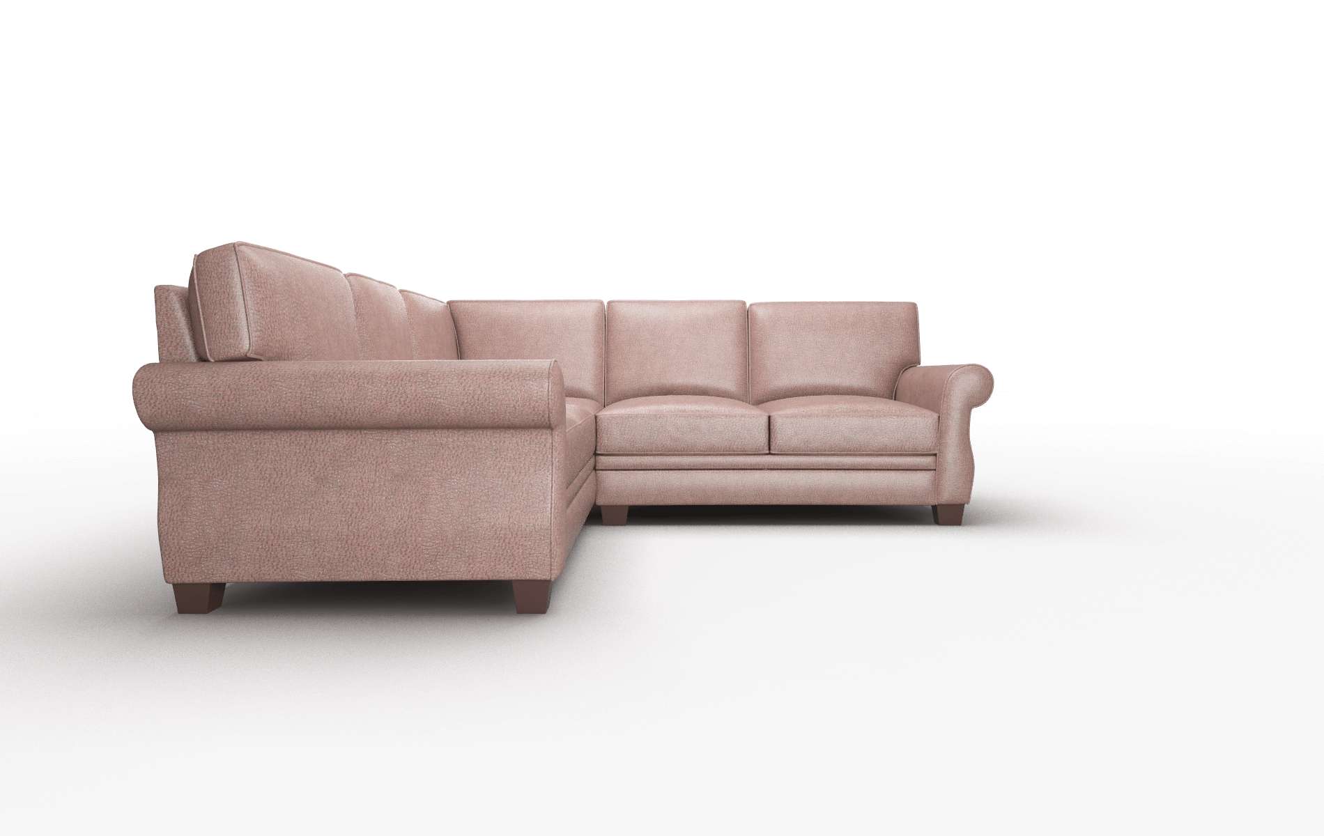 Rome Royale Mocha Sectional espresso legs 2