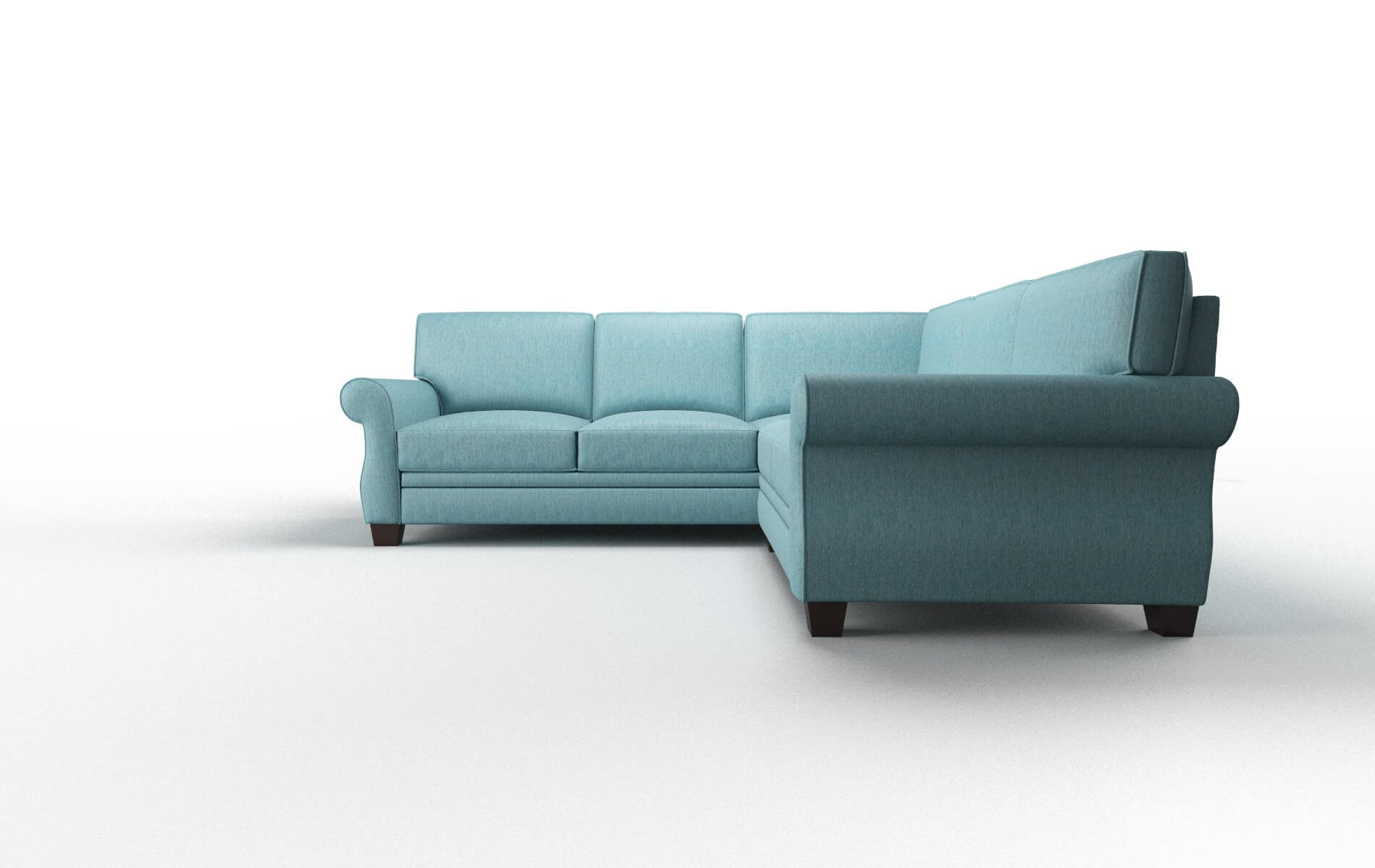 Rome Sorrento Denim Sectional espresso legs 5