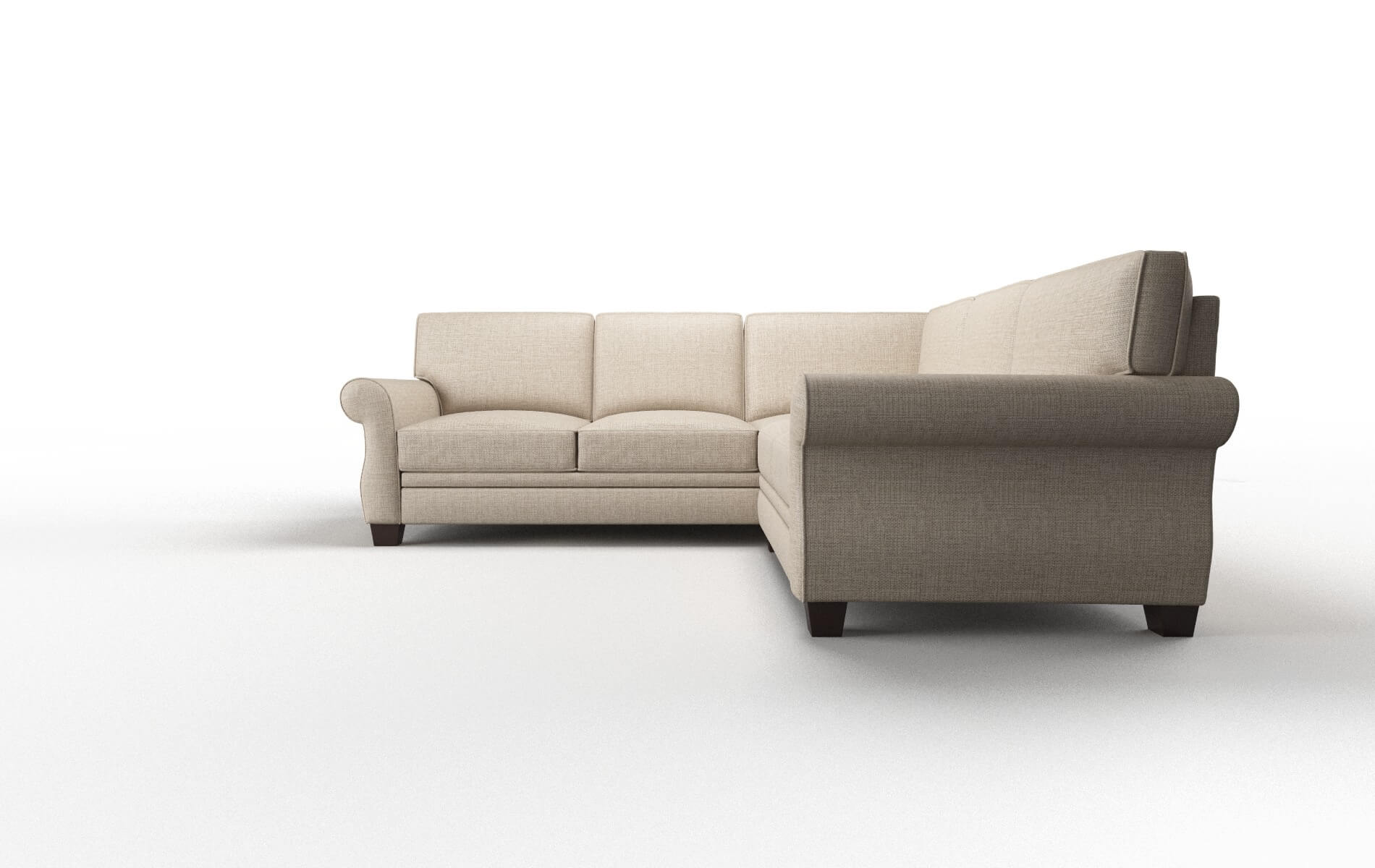 Rome Sosoftness 74 Sectional espresso legs 5