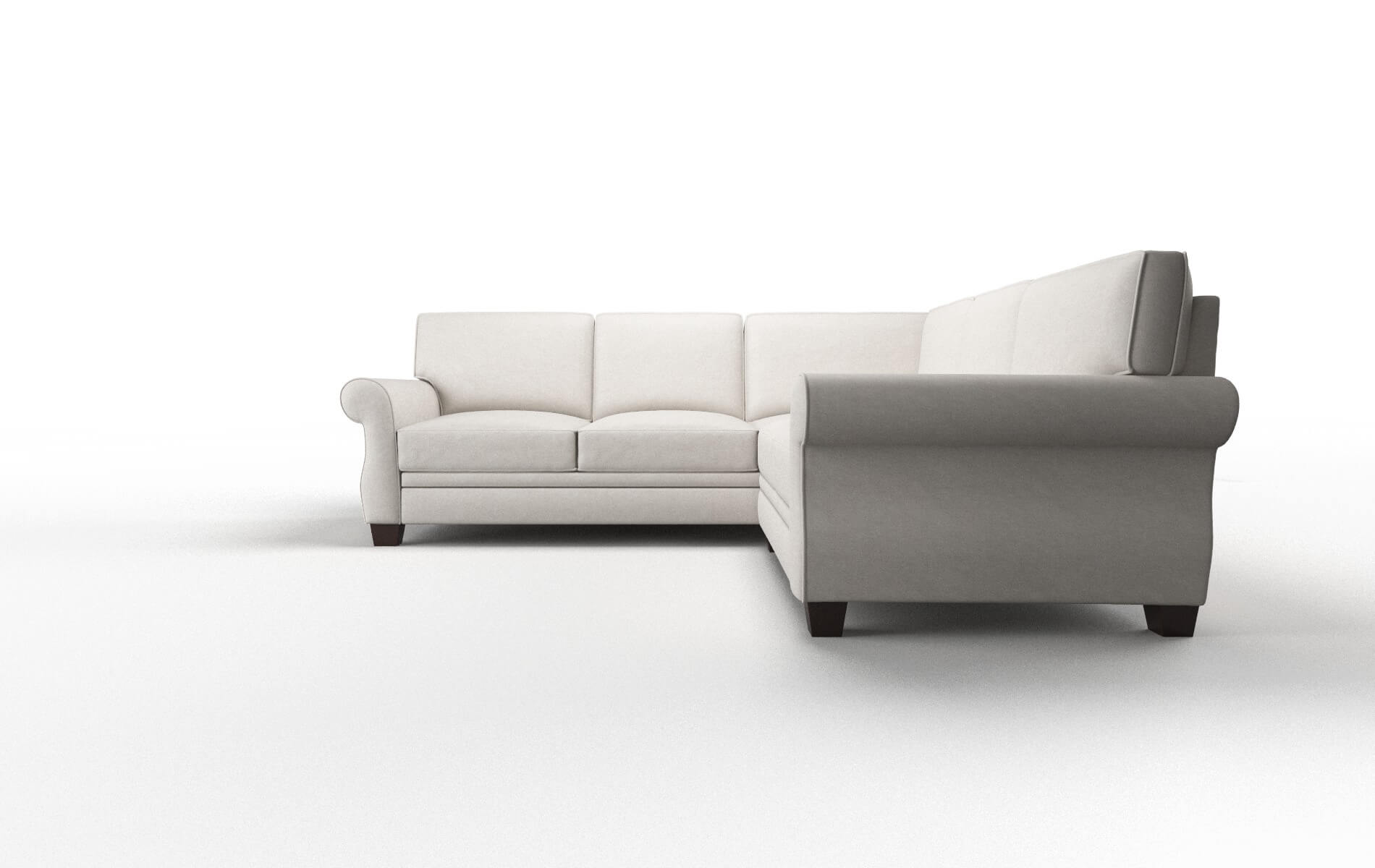 Rome Suave Dove Sectional espresso legs 5