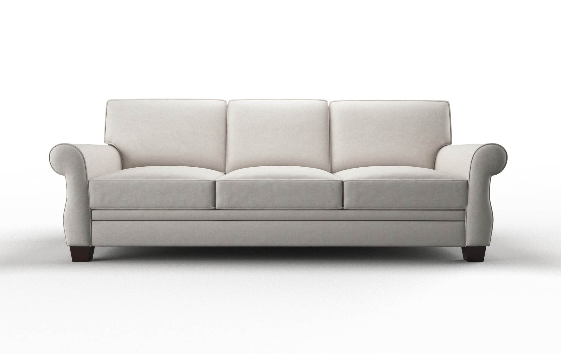 Rome Suave Dove Sofa espresso legs 1